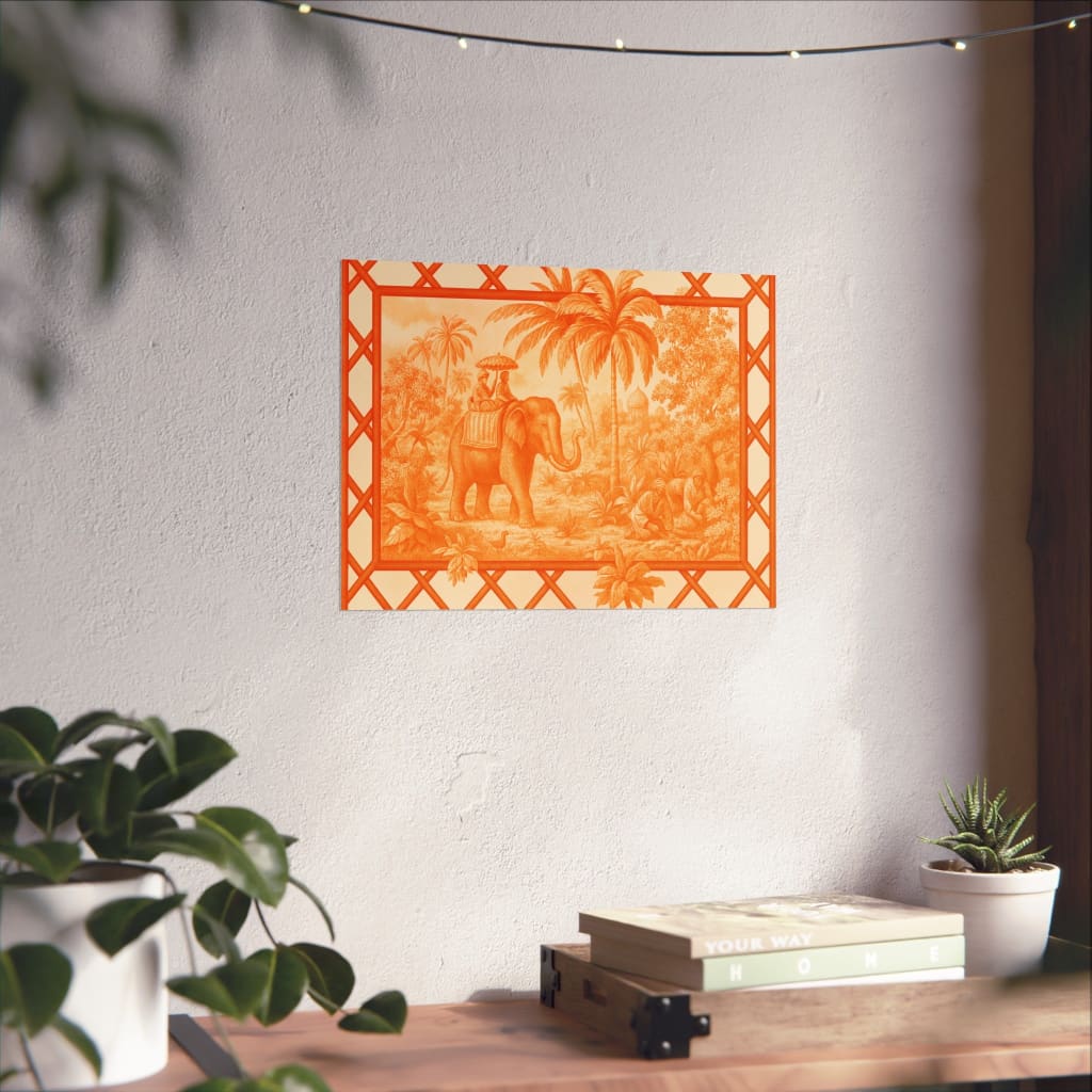 The Elephant of Cambodia Fine Art Poster - Orange - Image 17