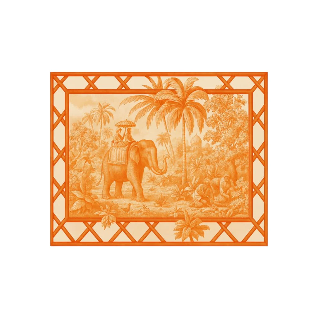 The Elephant of Cambodia Fine Art Poster - Orange - Image 3