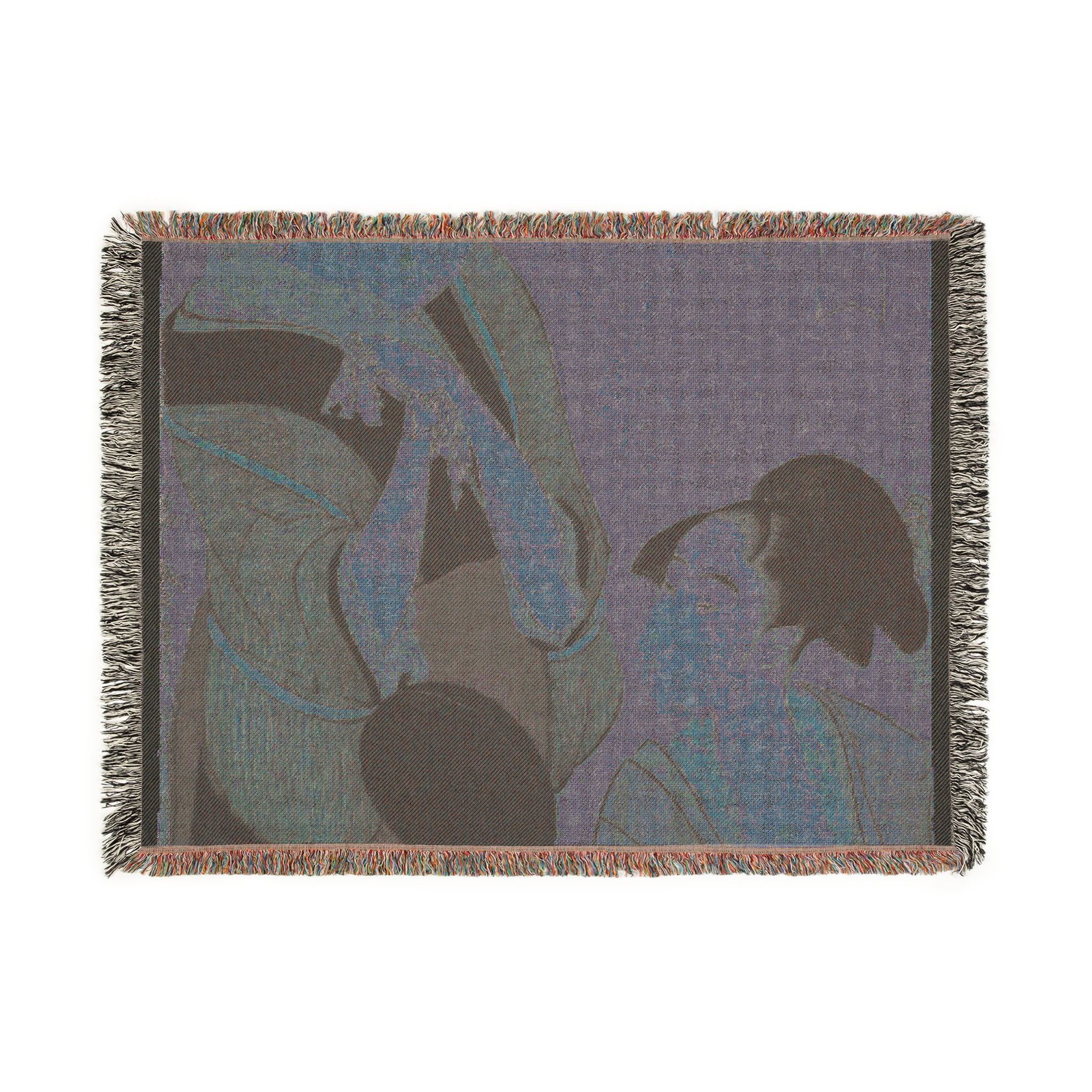 the-hour-of-the-snake-a-clock-for-young-women-kitagawa-utamaro | Woven Tapestry Blanket - Image 12