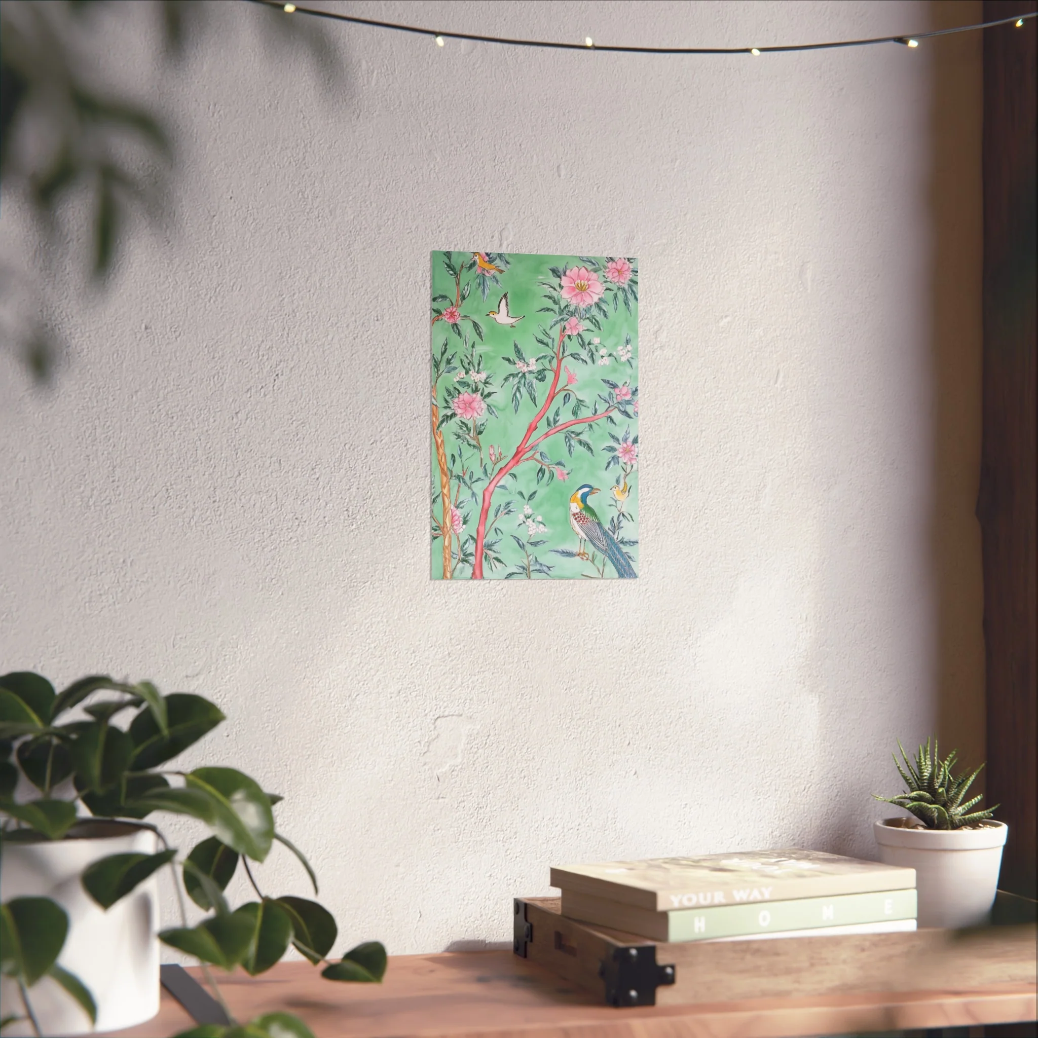 Chinoiserie Birds and Floral Scene Fine Art Poster - Image 20
