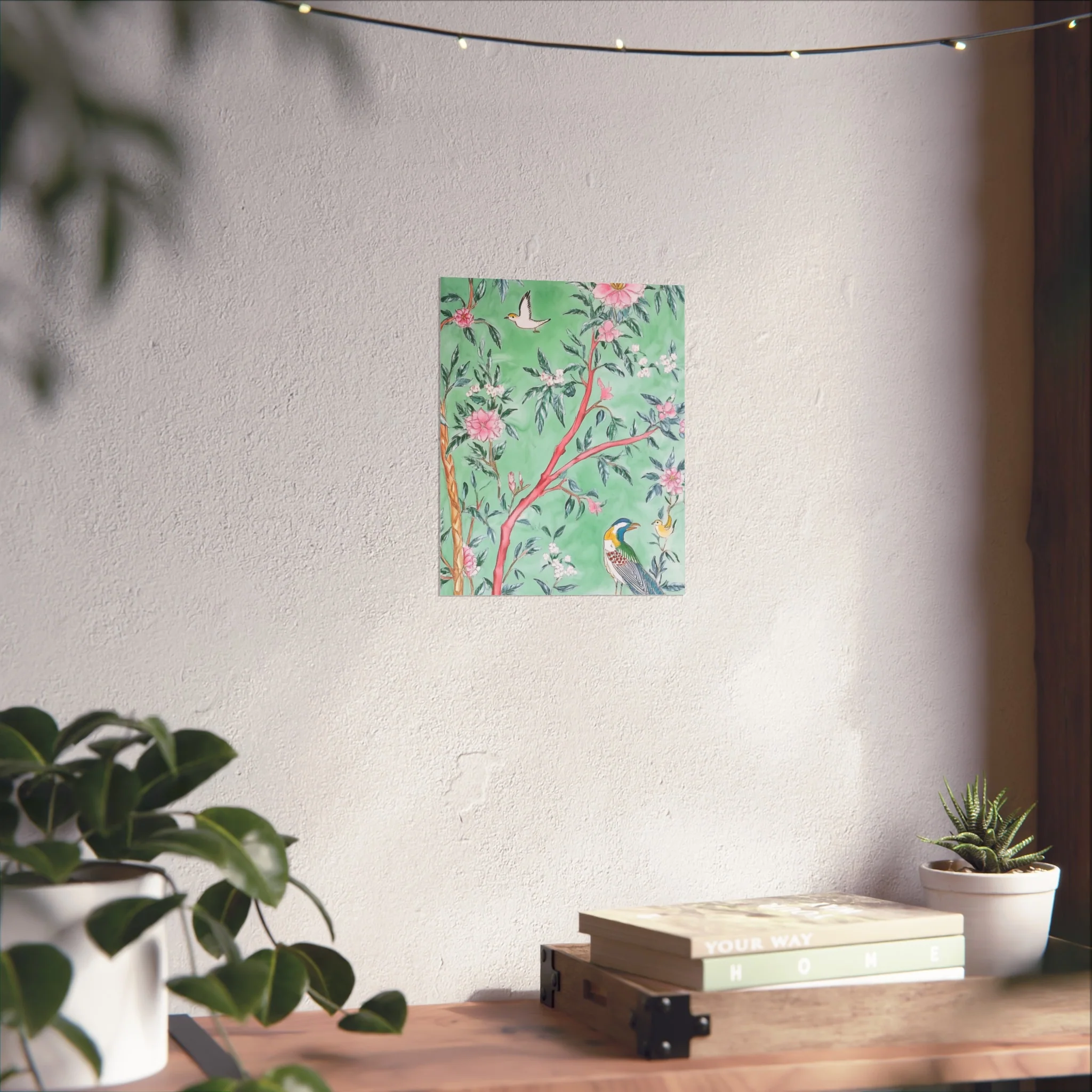 Chinoiserie Birds and Floral Scene Fine Art Poster - Image 22