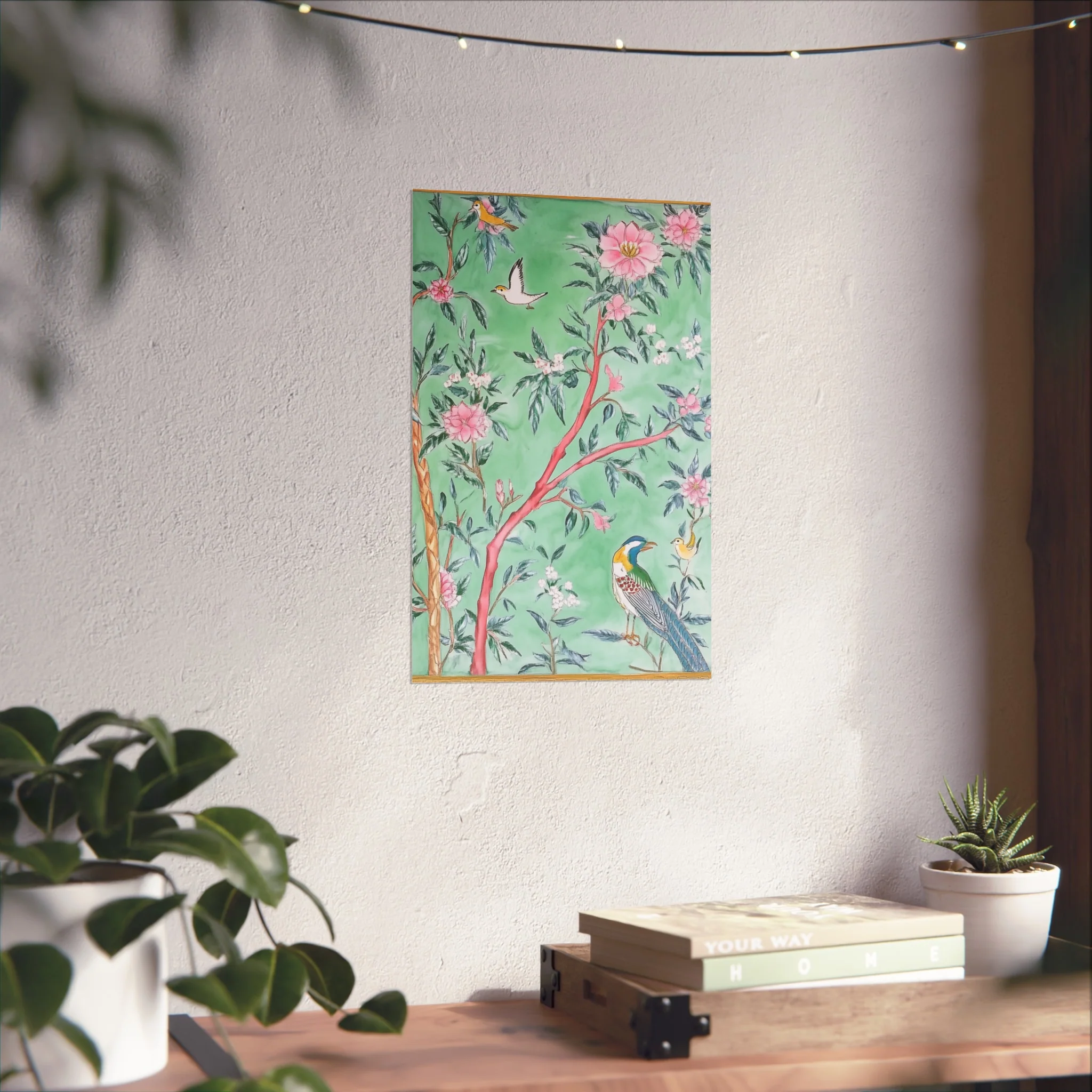 Chinoiserie Birds and Floral Scene Fine Art Poster - Image 26