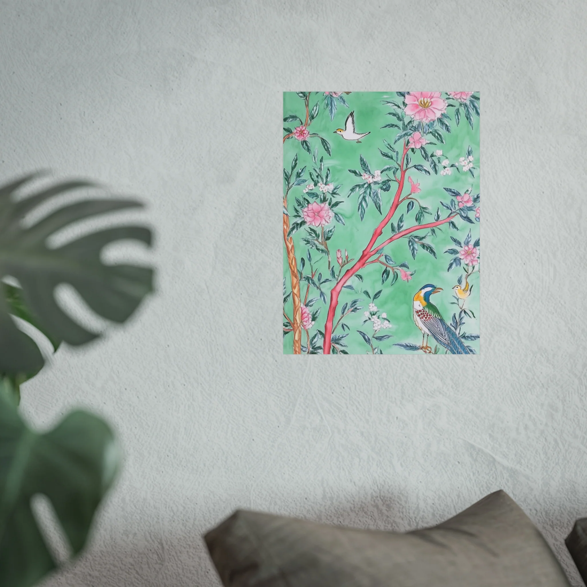 Chinoiserie Birds and Floral Scene Fine Art Poster - Image 27