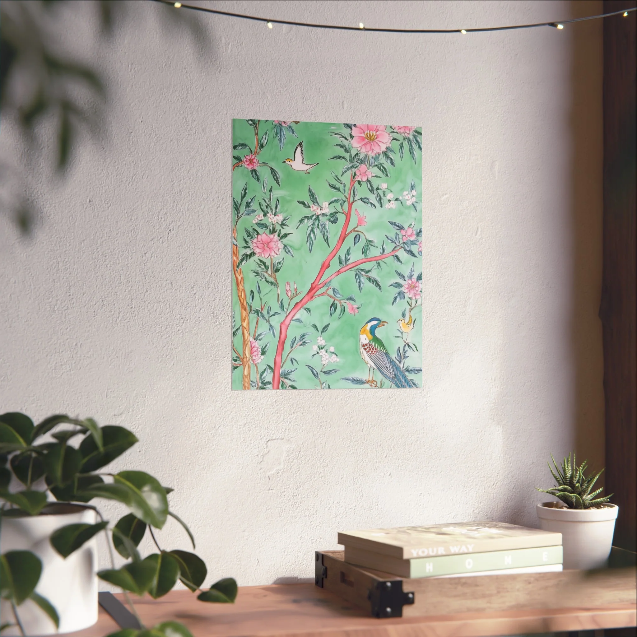 Chinoiserie Birds and Floral Scene Fine Art Poster - Image 28
