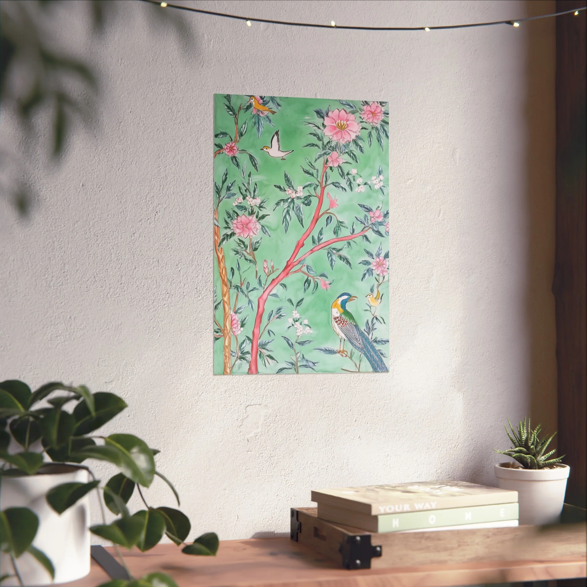 Chinoiserie Birds and Floral Scene Fine Art Poster - Image 30