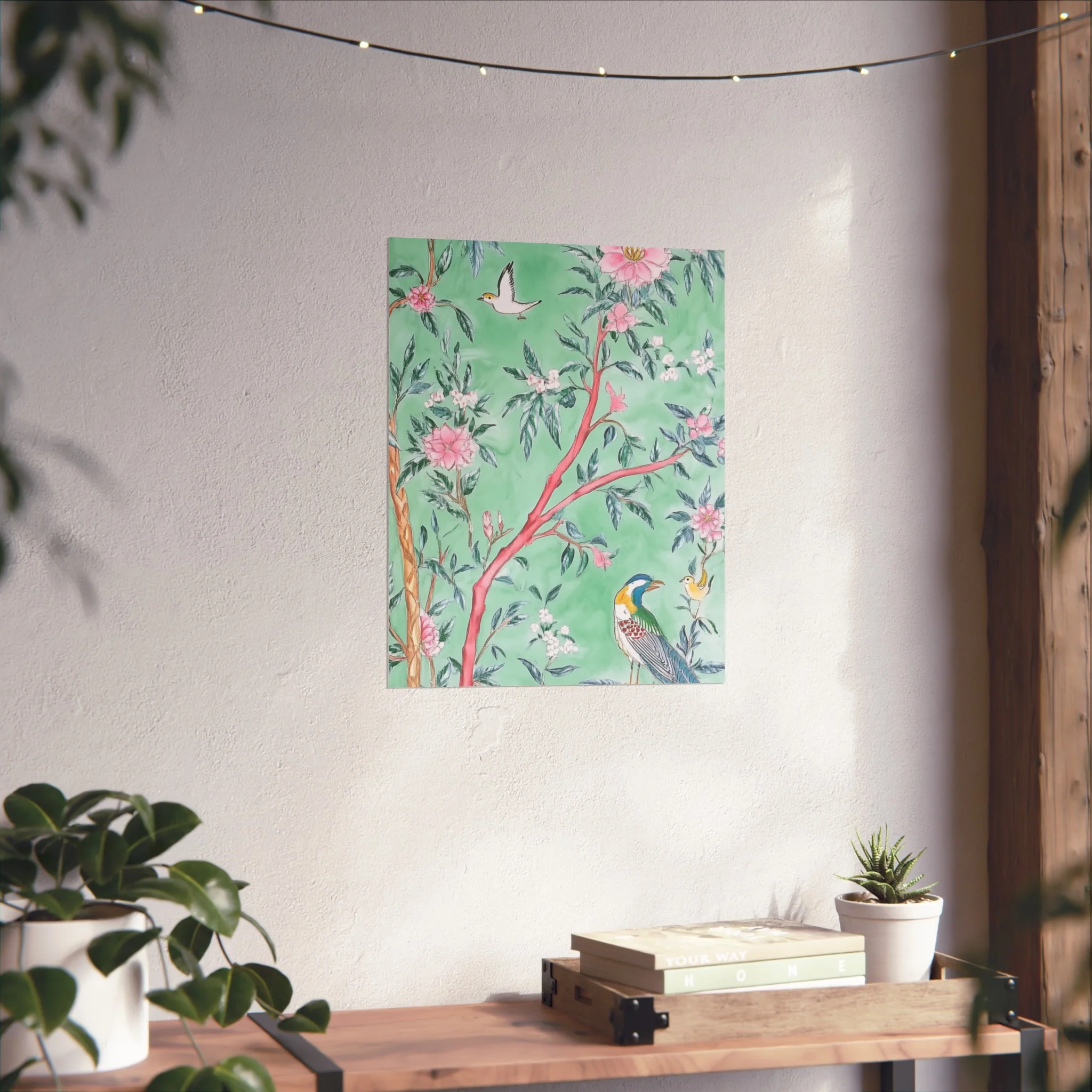 Chinoiserie Birds and Floral Scene Fine Art Poster - Image 32