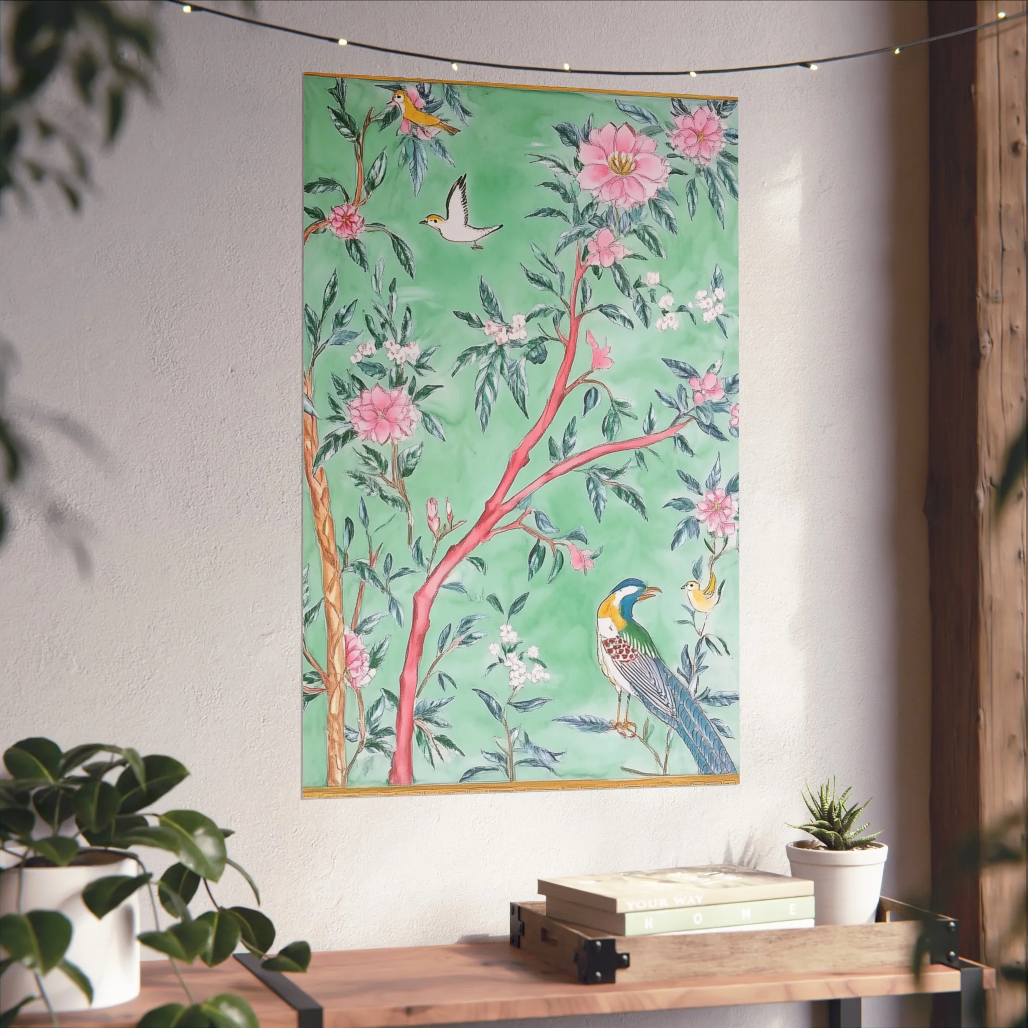 Chinoiserie Birds and Floral Scene Fine Art Poster - Image 40
