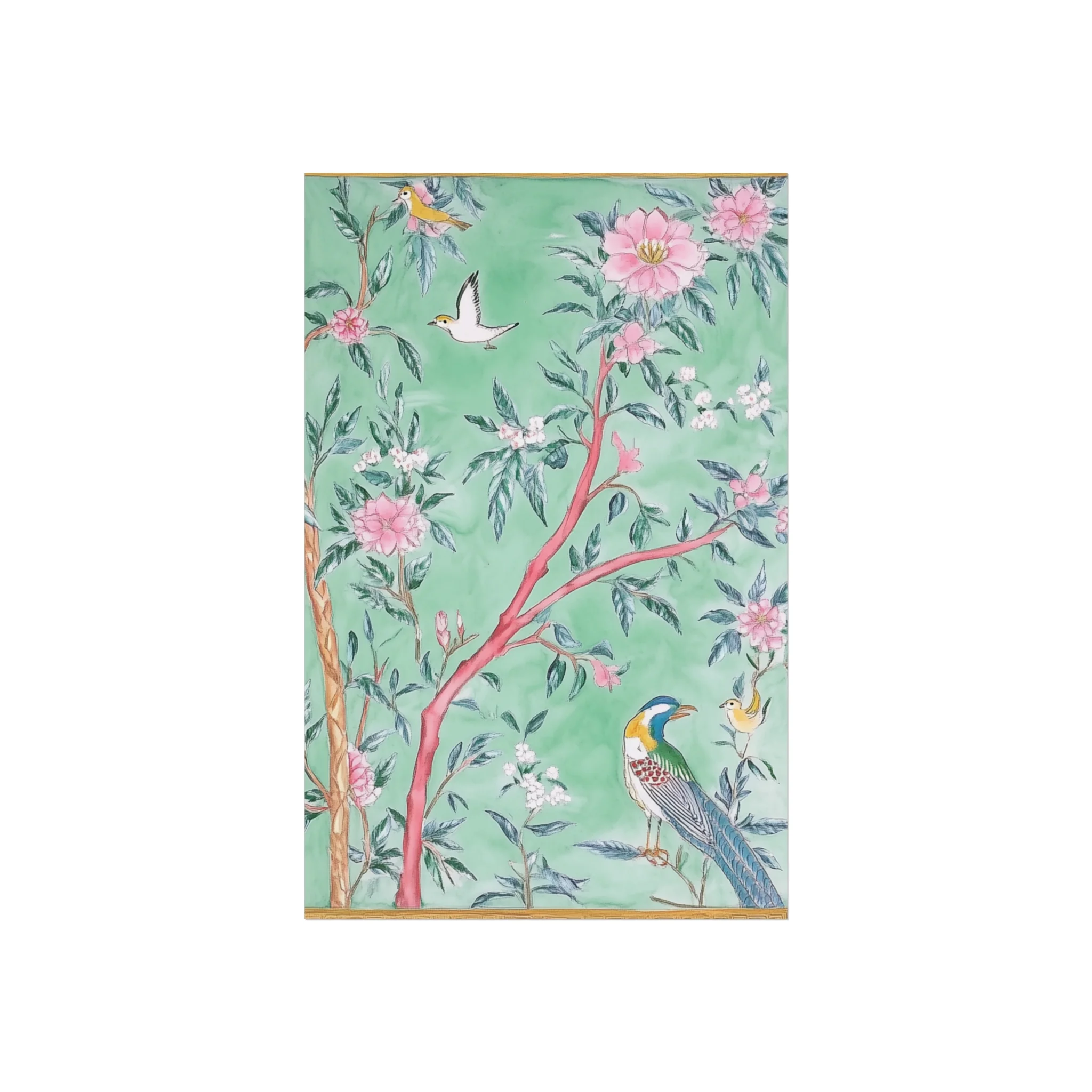 Chinoiserie Birds and Floral Scene Fine Art Poster - Image 5