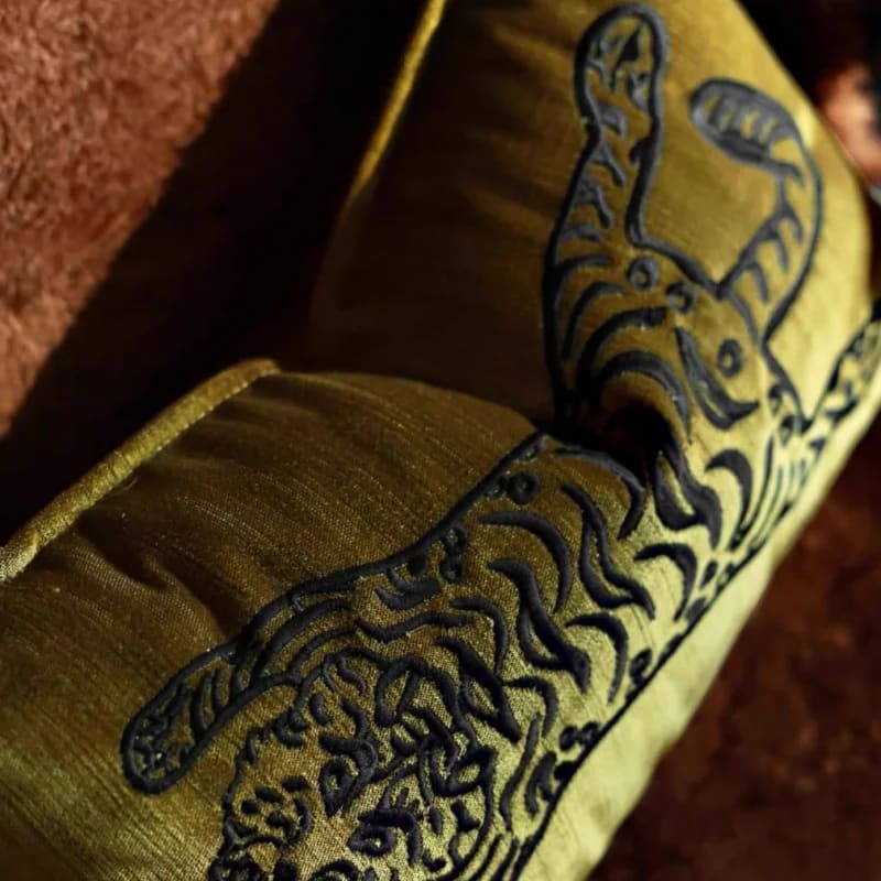 The Majestic Bengal Tiger Golden Pillow Cover - Image 5