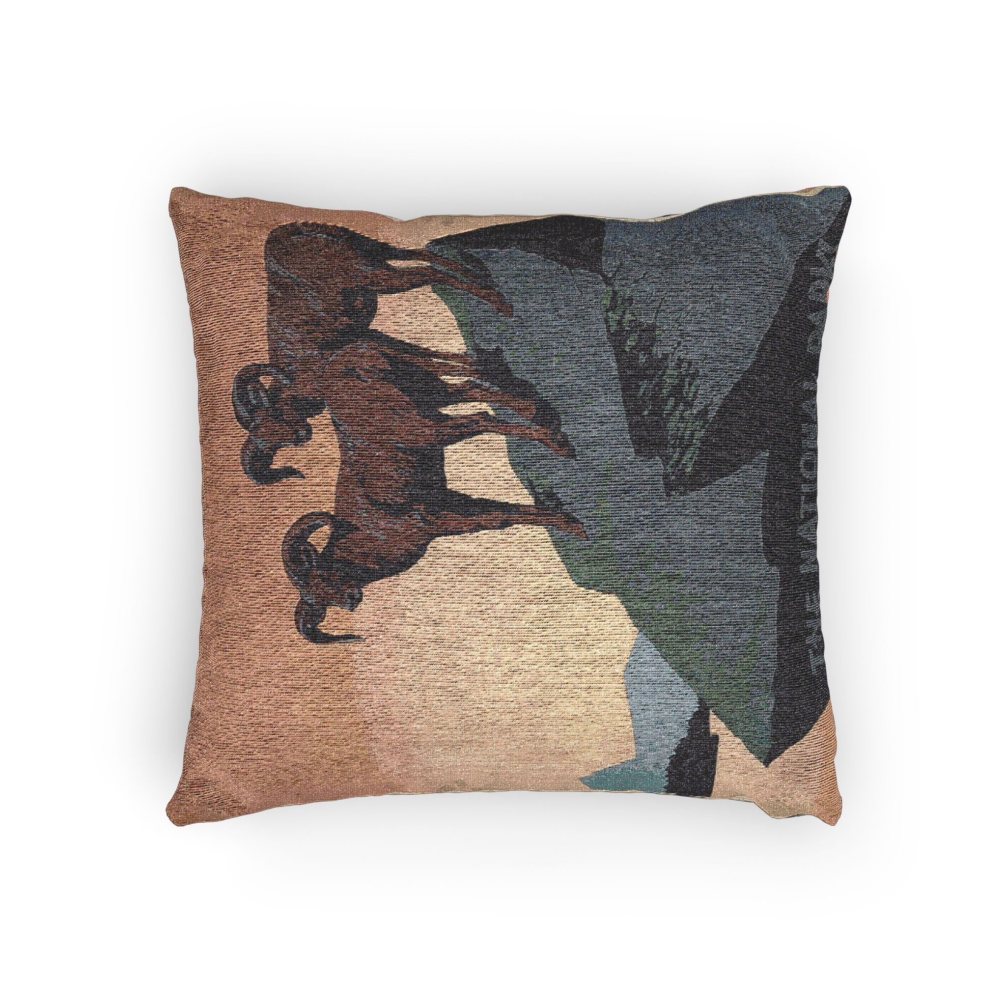 the-national-parks-preserve-wild-life-wpa-federal-art-project | Woven Pillow - Image 4