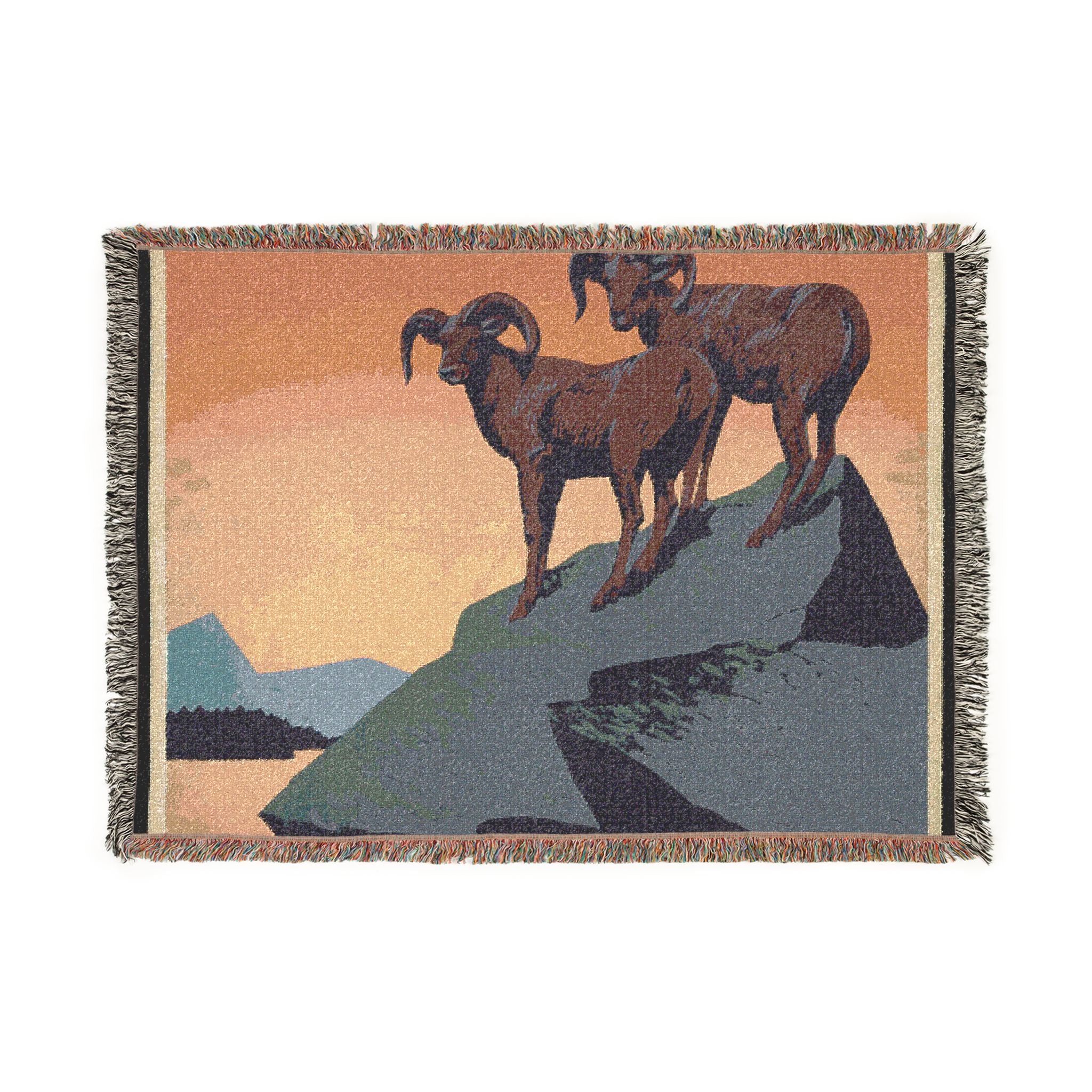 the-national-parks-preserve-wild-life-wpa-federal-art-project | Woven Tapestry Blanket