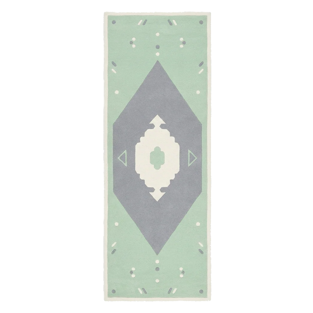 The Slate Diamond Hand Tufted Runner Rug