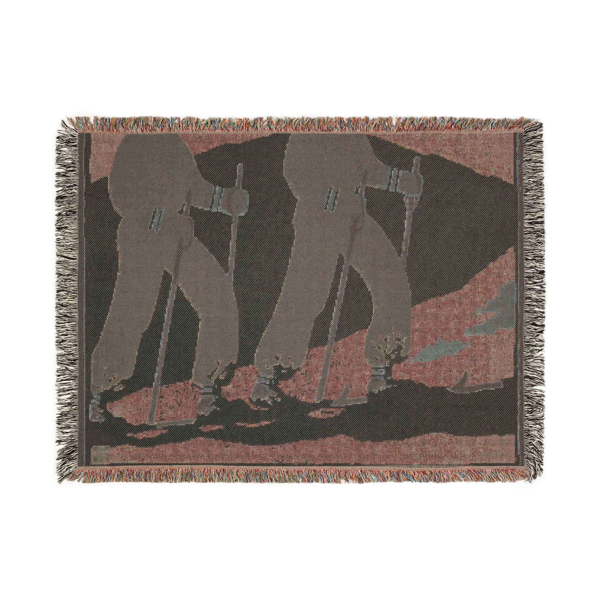 they-like-winter-in-new-york-state-wpa-federal-art-project | Woven Tapestry Blanket - Image 12