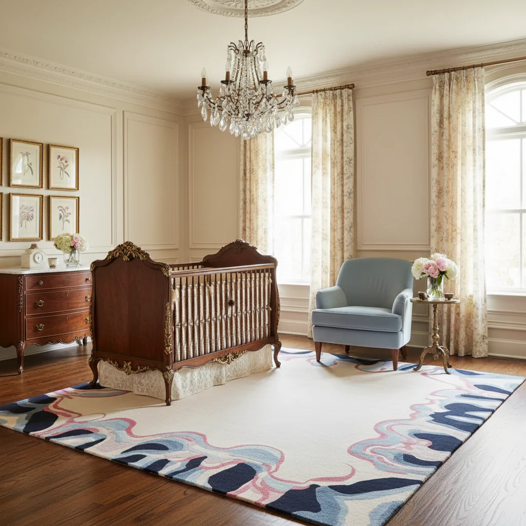 Tide Meets Canvas Hand Tufted Rug - Image 2