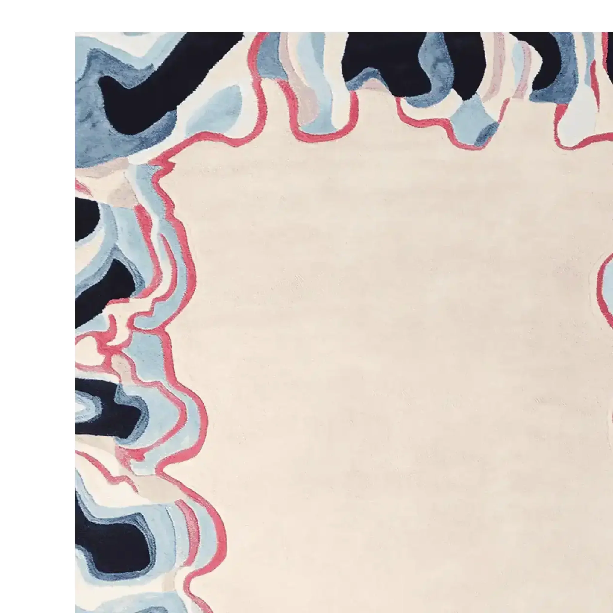 Tide Meets Canvas Hand Tufted Rug - Image 5