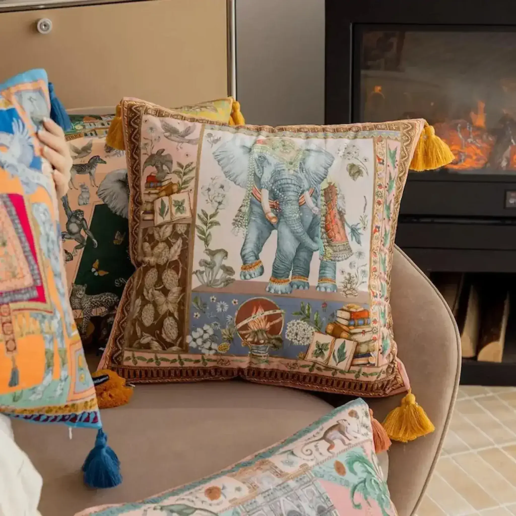 The Asian Wild Velvet Throw Pillow Cover - Image 4