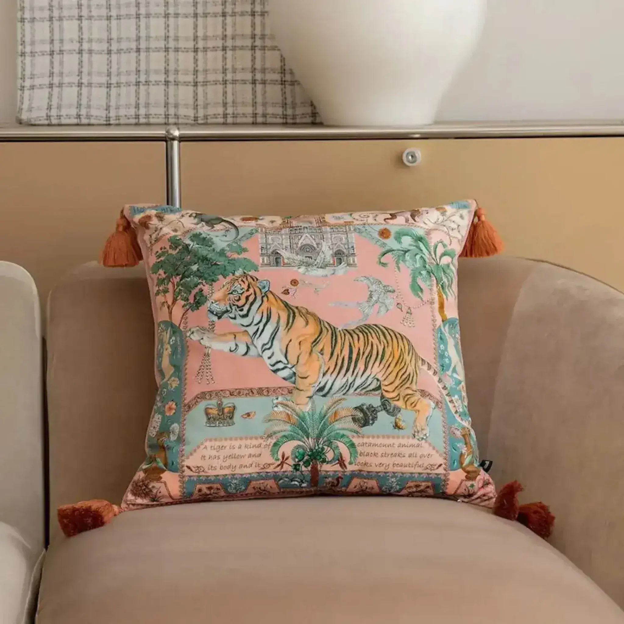The Asian Wild Velvet Throw Pillow Cover - Image 5