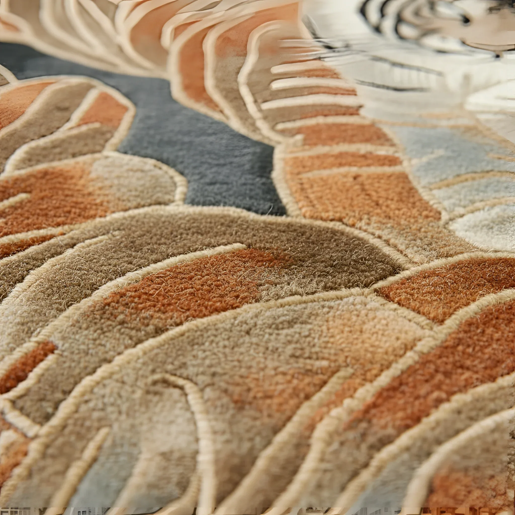 Tiger Labyrinth Journey Hand Tufted Wool Rug - Image 3