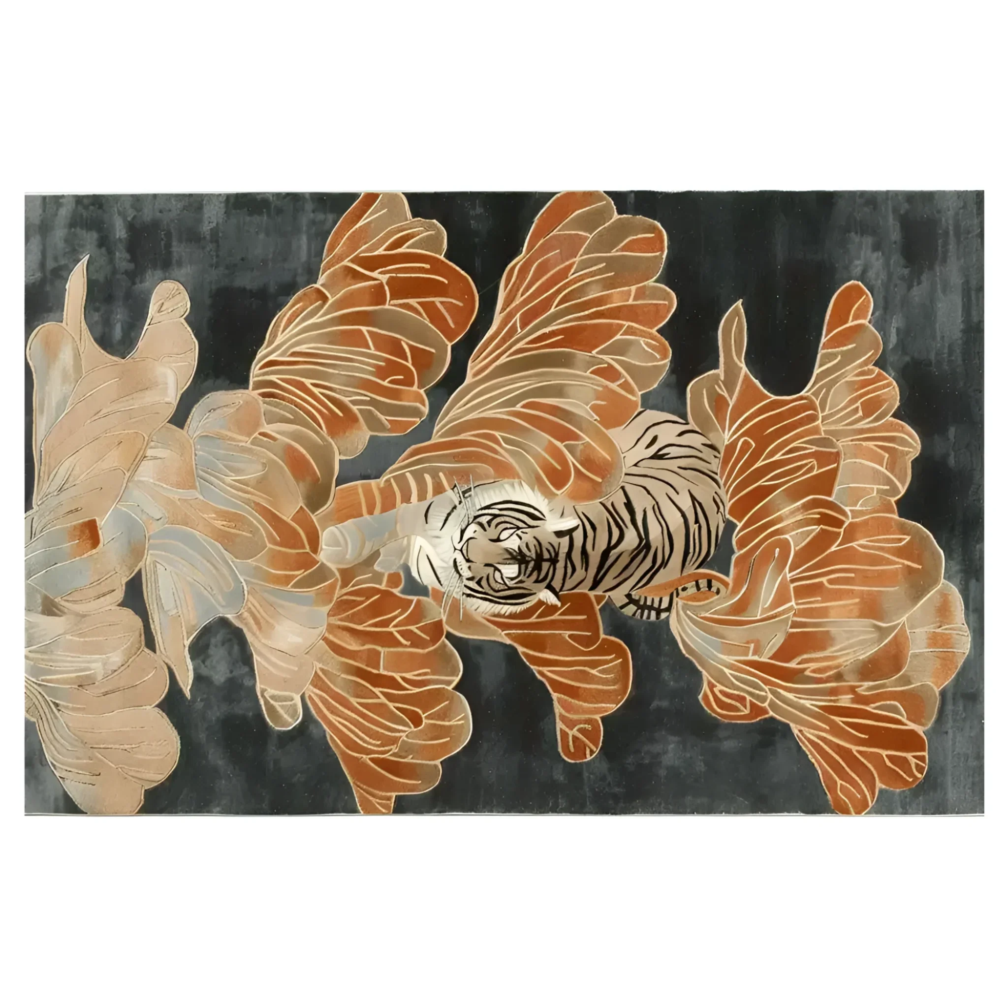 Tiger Labyrinth Journey Hand Tufted Wool Rug - Image 4