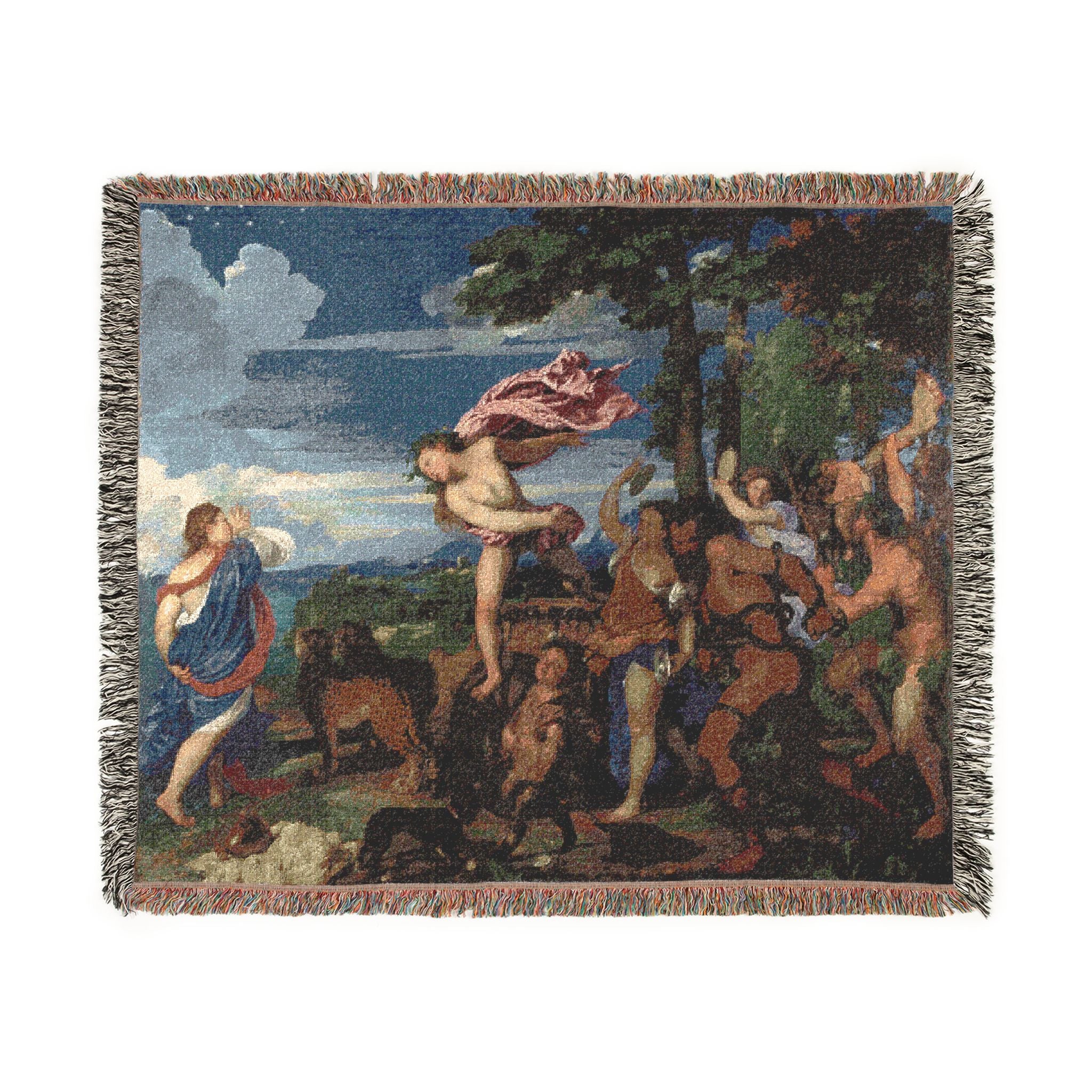 Titian Bacchus and Ariadne | Woven Tapestry Blanket - Image 2