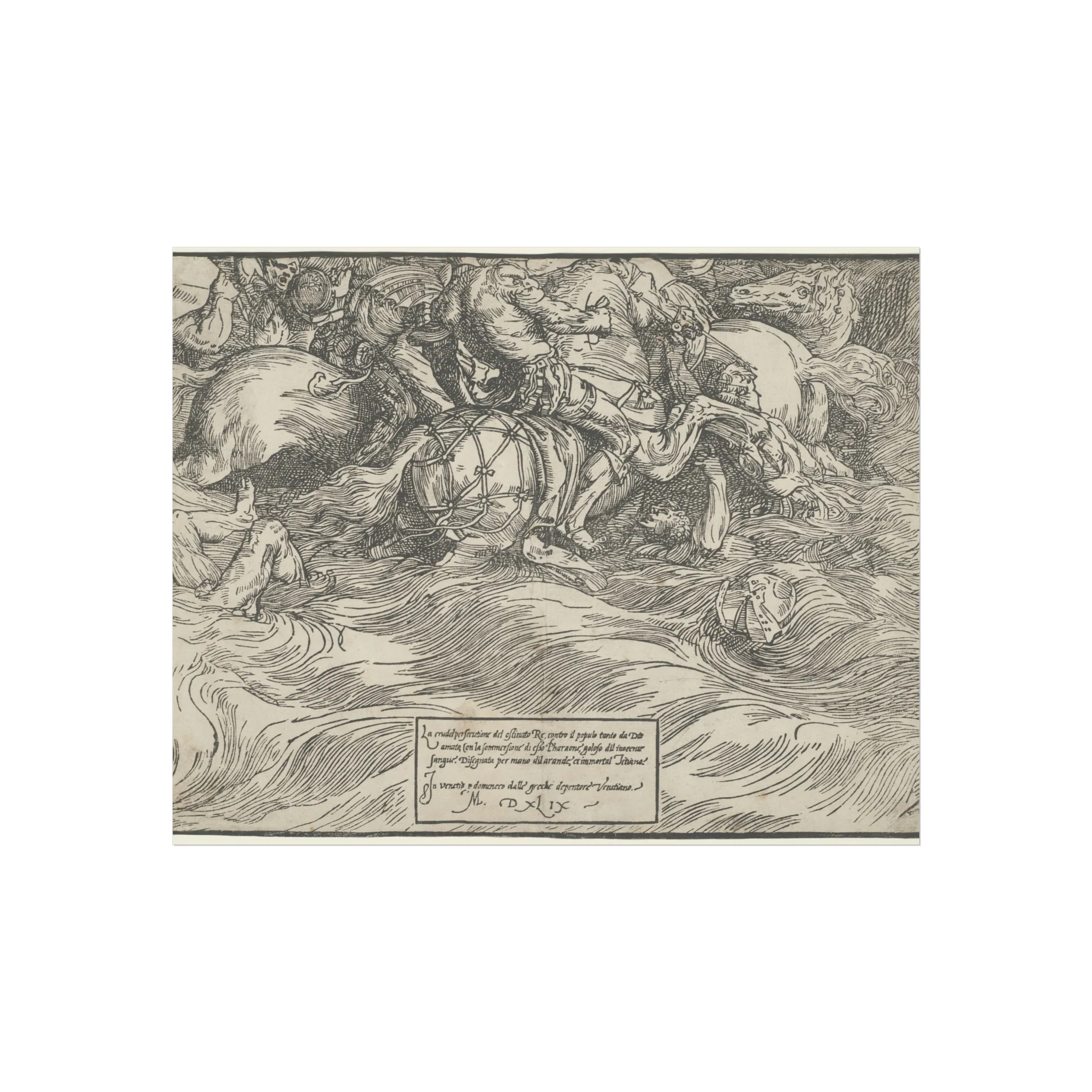 Titian - The Submersion of Pharaoh's Army in the Red Sea | Fine Art Poster - Image 2