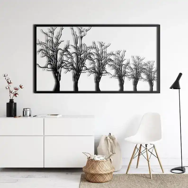 Tree in Row Metal Wall Decor - Image 6