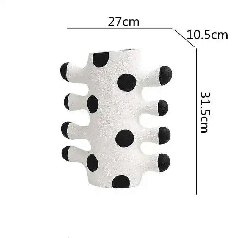 Tribal Wave Ceramic Flower Vase - Image 5