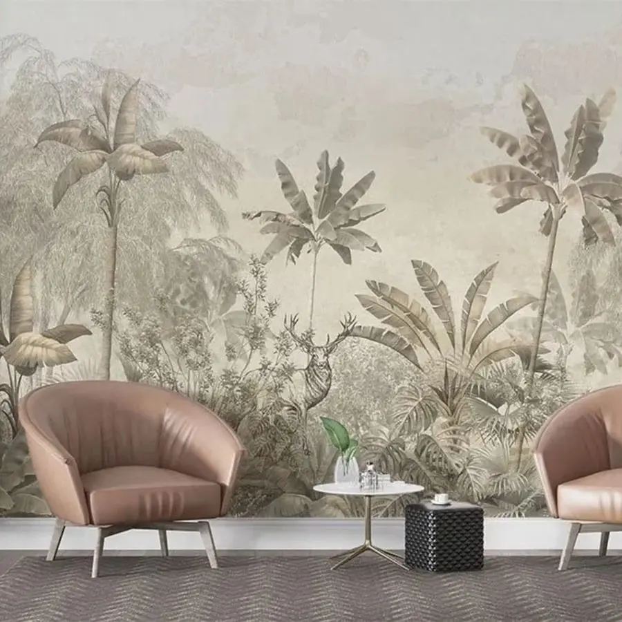 Tropical Banana Leaf Mural - Image 3