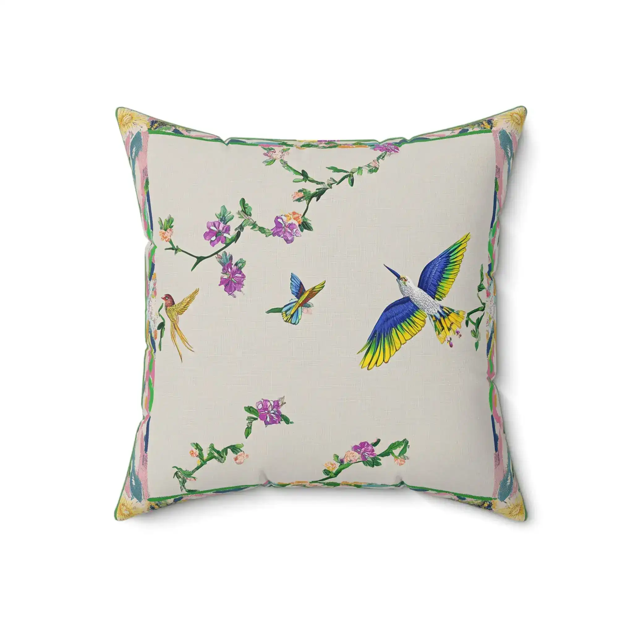 Tropical Bloom Aviary Throw Pillow - Image 5