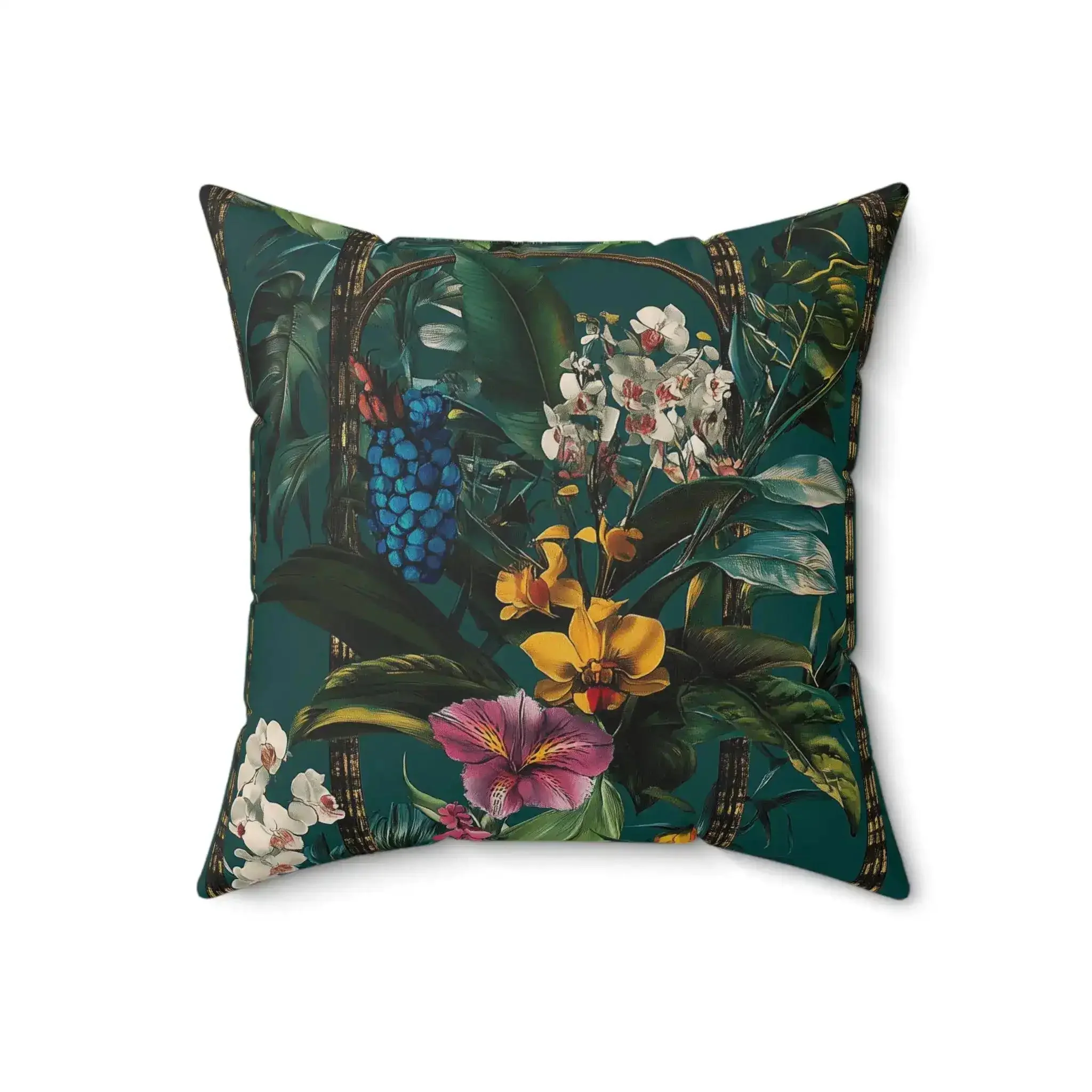 Tropical Floral Bloom Throw Pillow - Image 4