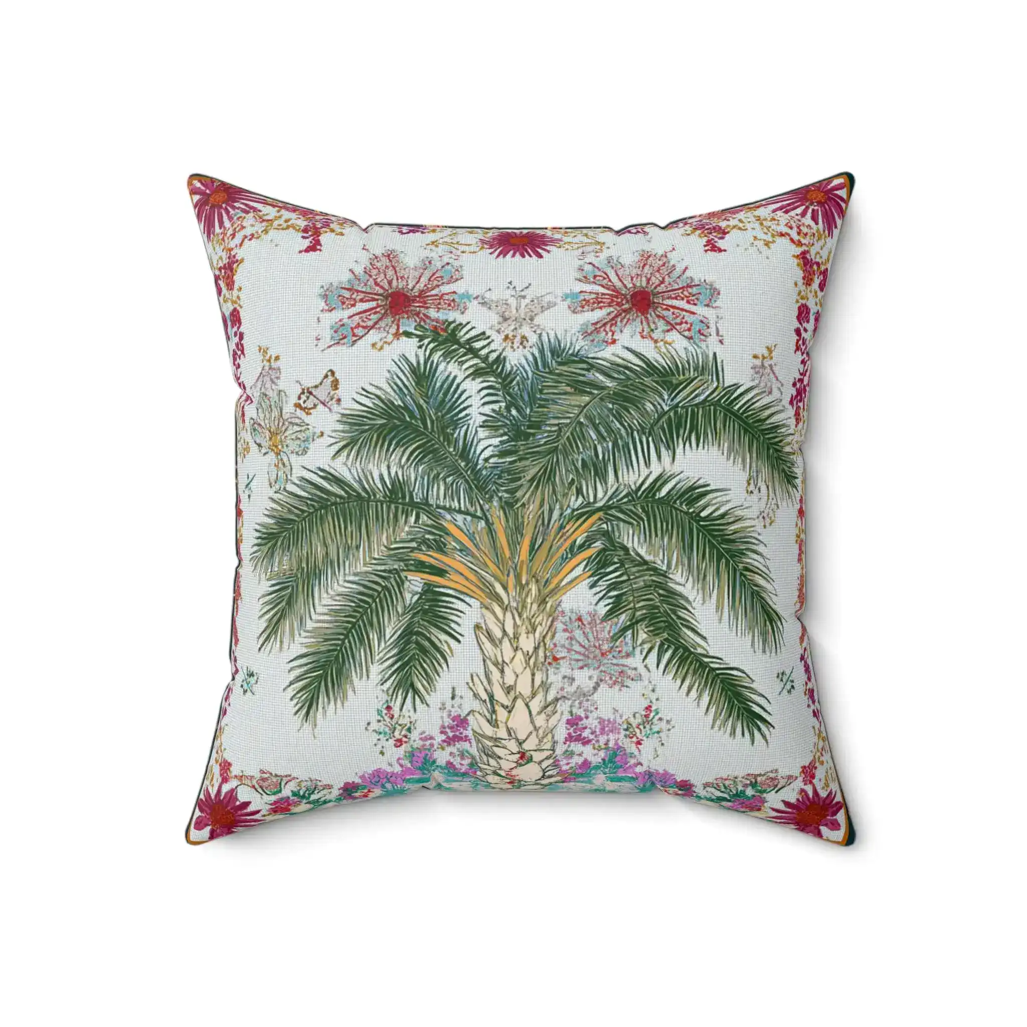 Tropical Garden Palm Throw Pillow - Image 4