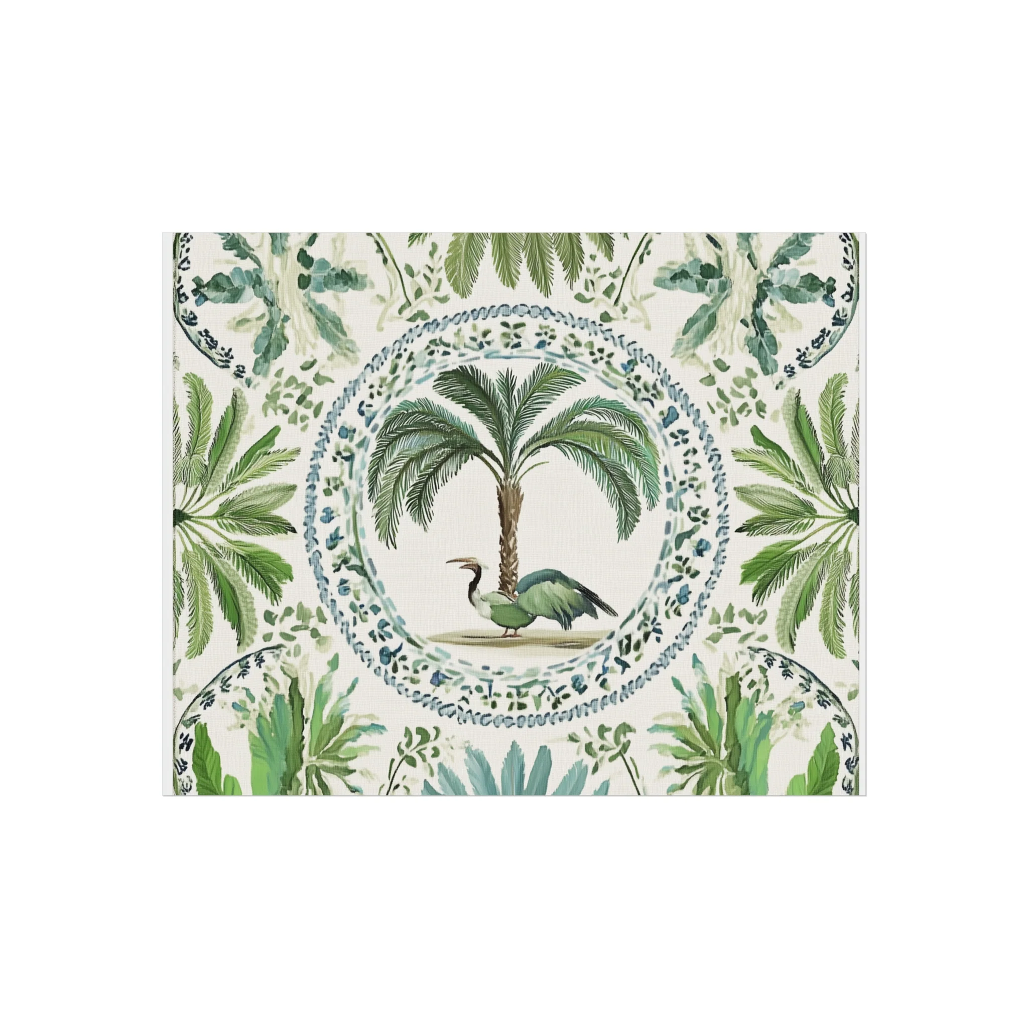 Tropical Heron & Palm Fine Art Poster - Image 2