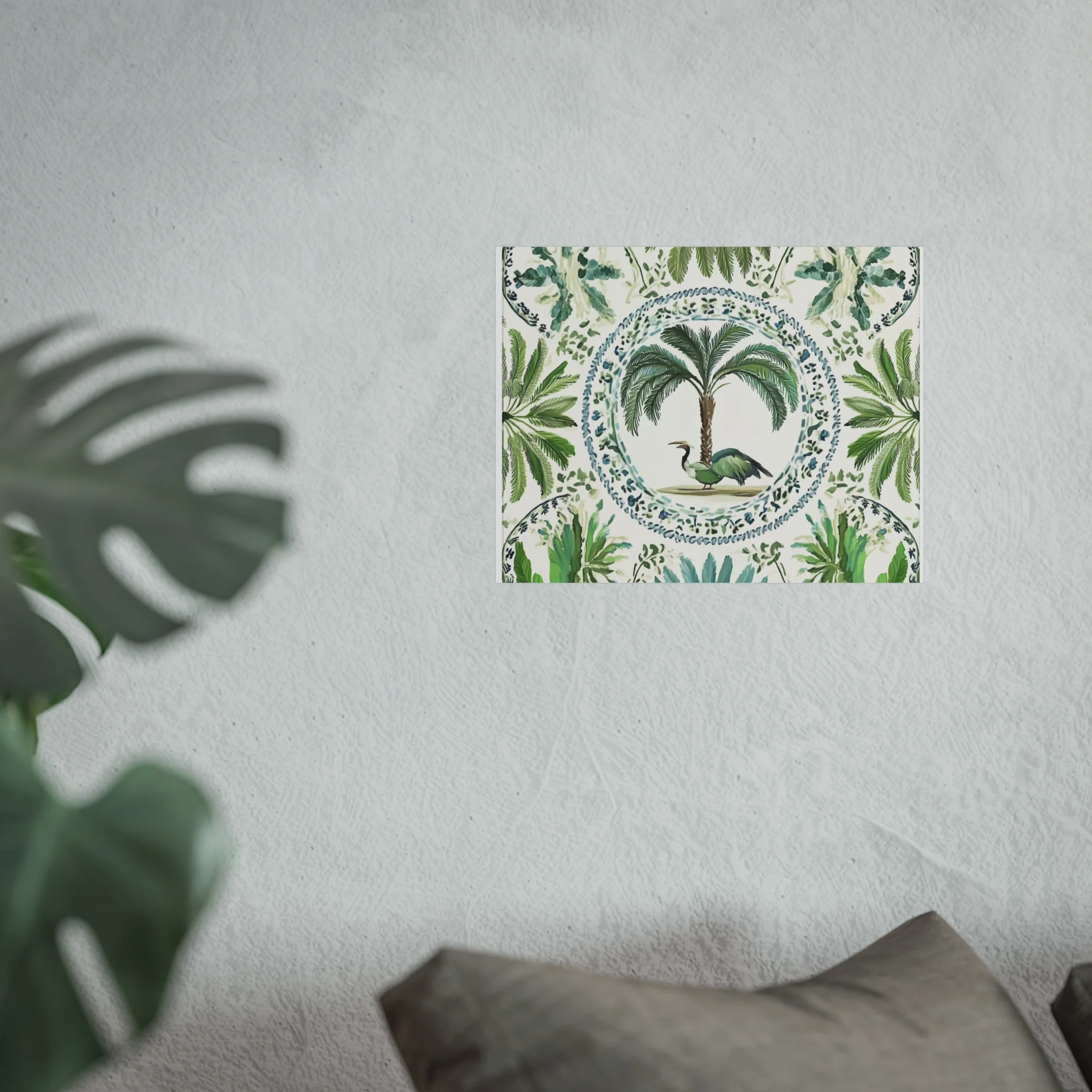 Tropical Heron & Palm Fine Art Poster - Image 31