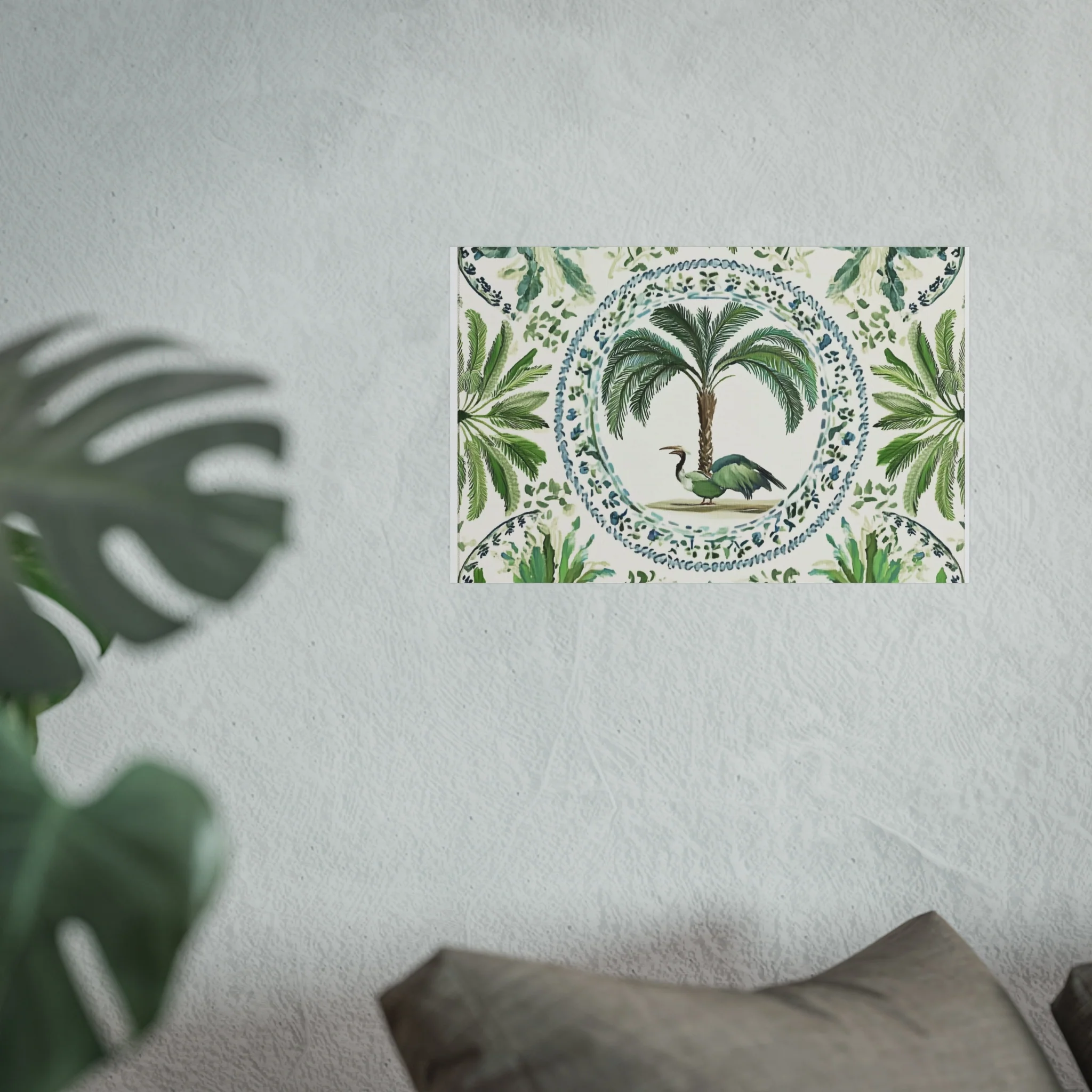 Tropical Heron & Palm Fine Art Poster - Image 33