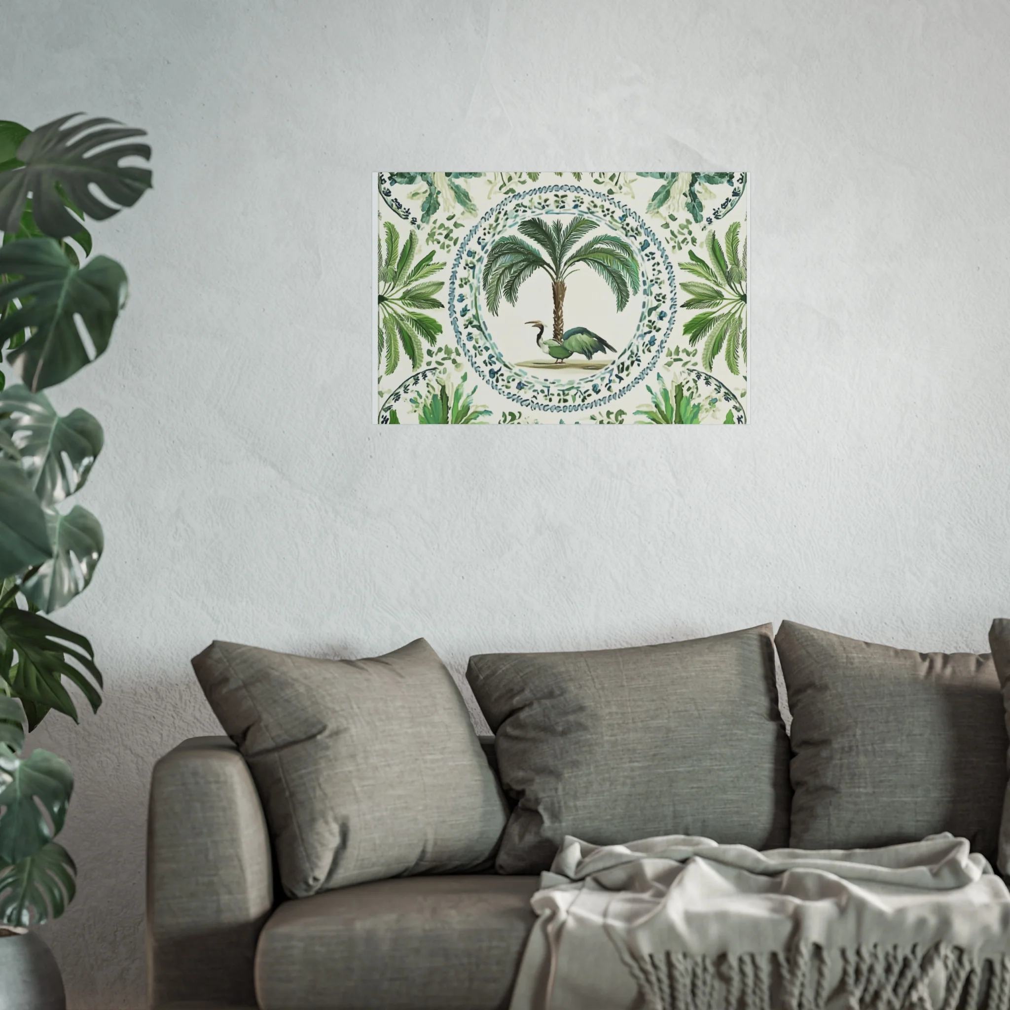 Tropical Heron & Palm Fine Art Poster - Image 39