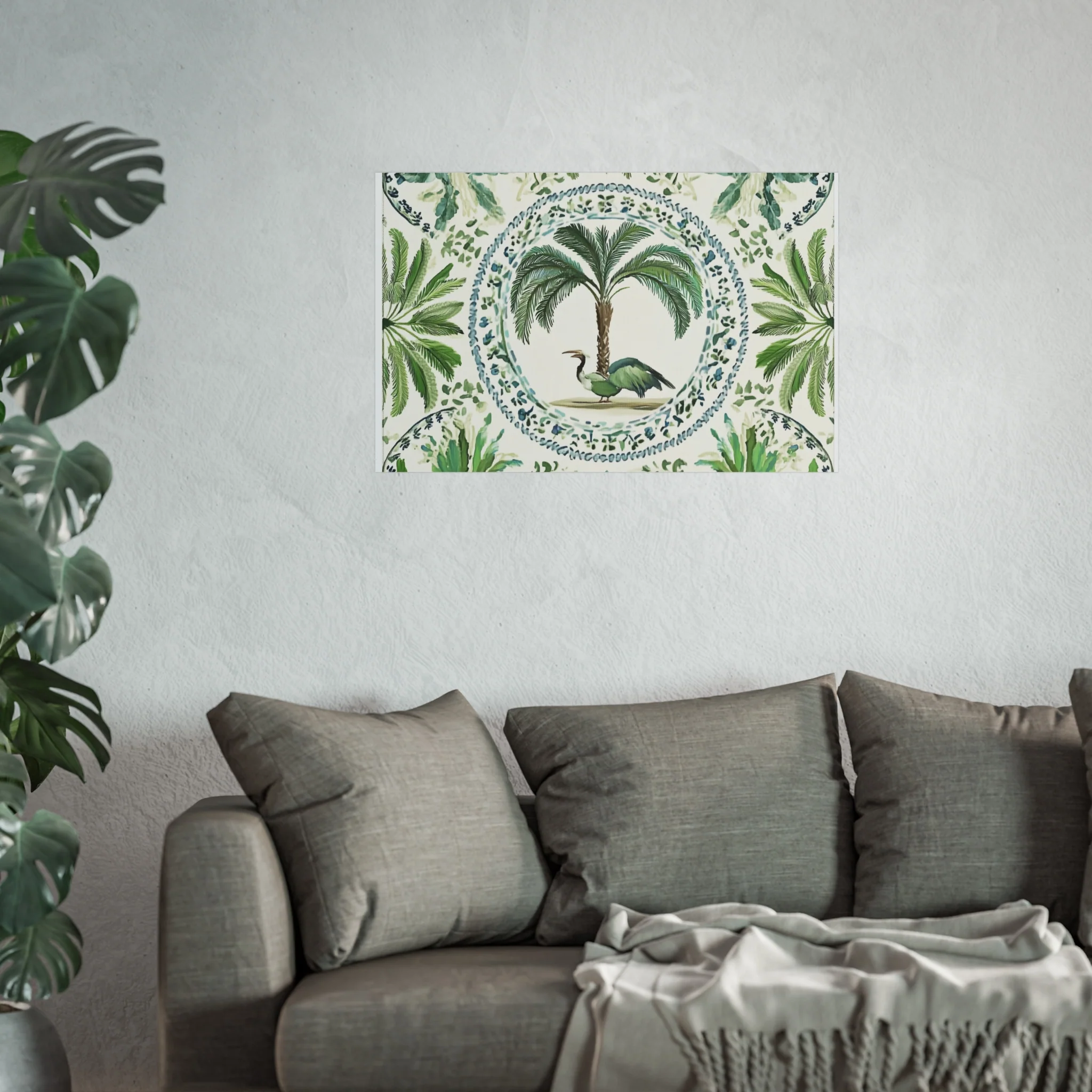 Tropical Heron & Palm Fine Art Poster - Image 41