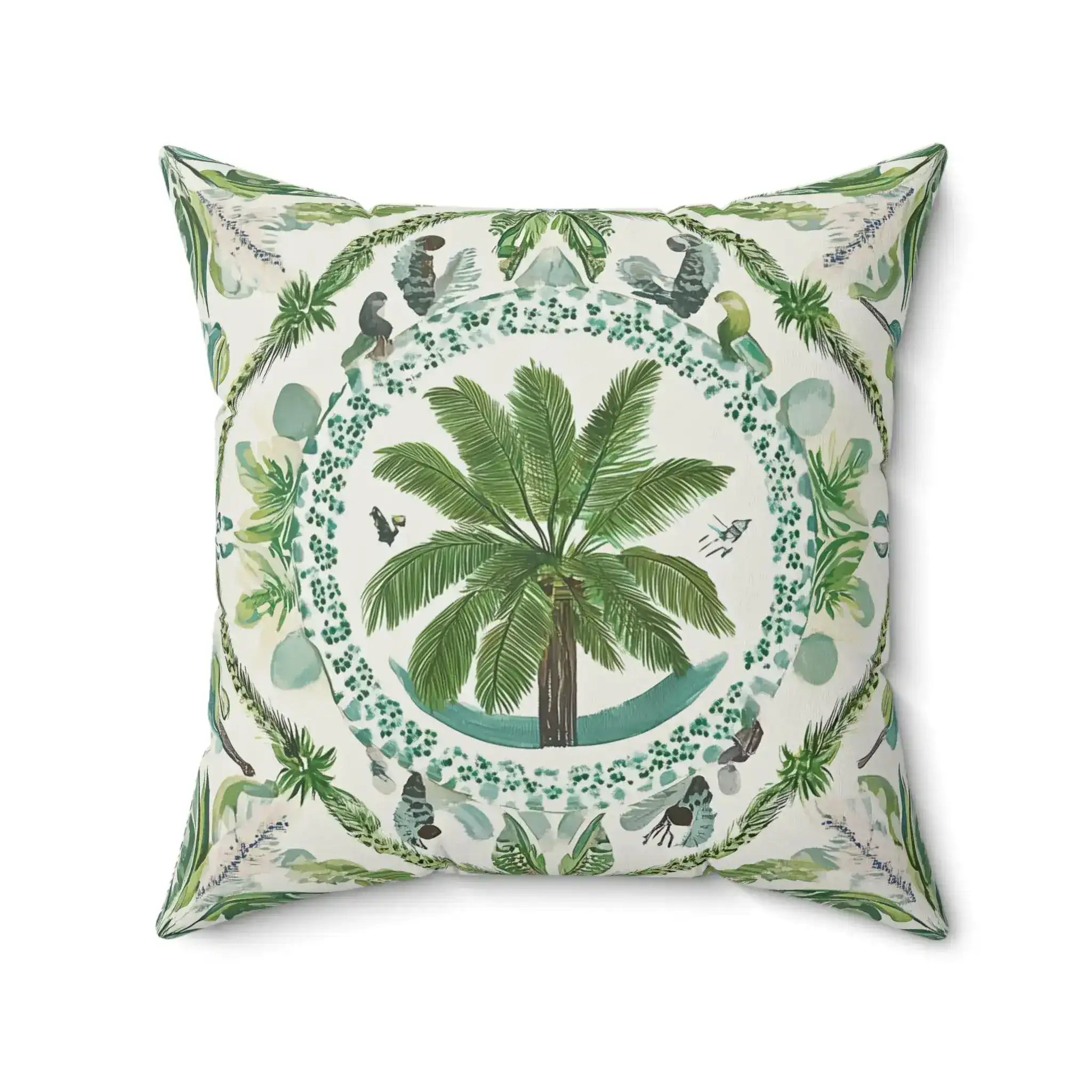 Tropical Oasis Palm Throw Pillow - Image 6