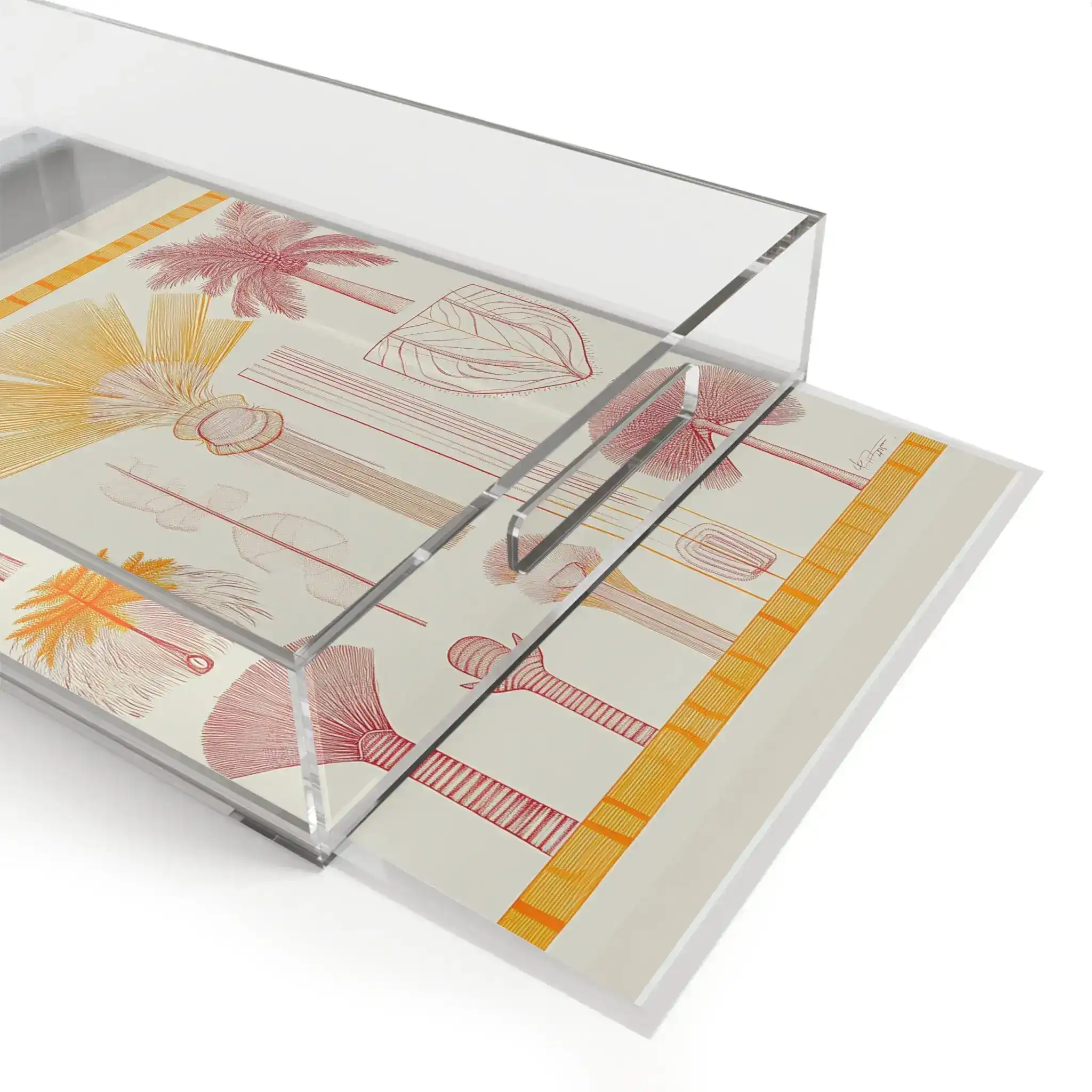 Tropical Palm Print Serving Tray - Image 4