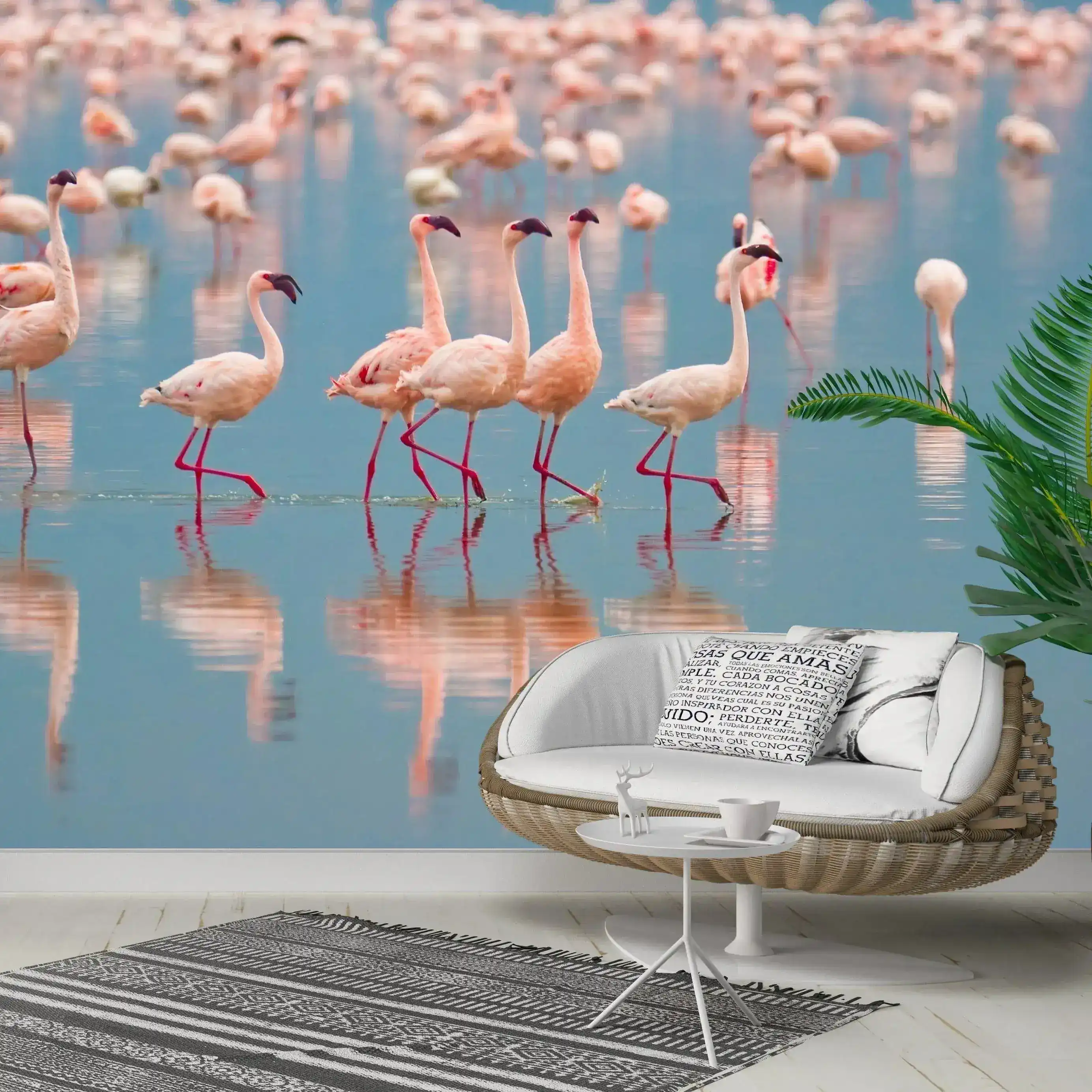 Tropical Pink Flamingos Wall Mural - Image 6