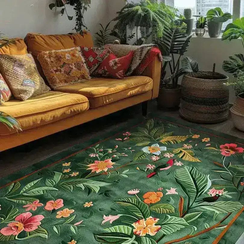 Tropical Treasure Hand Tufted Wool Rug 4 x 6 ft - Image 2