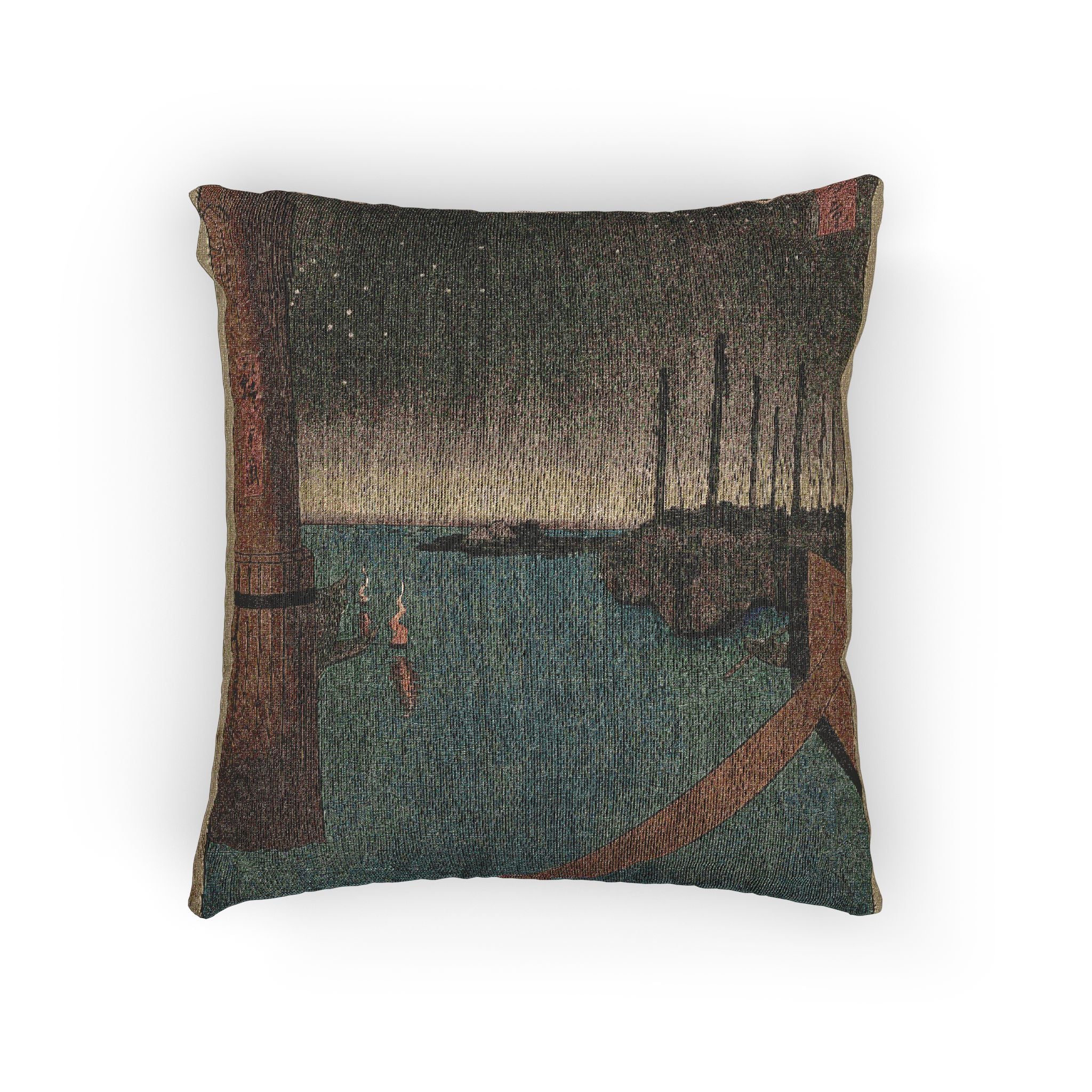 tsukudajima-from-eitai-bridge-utagawa-hiroshige | Woven Pillow