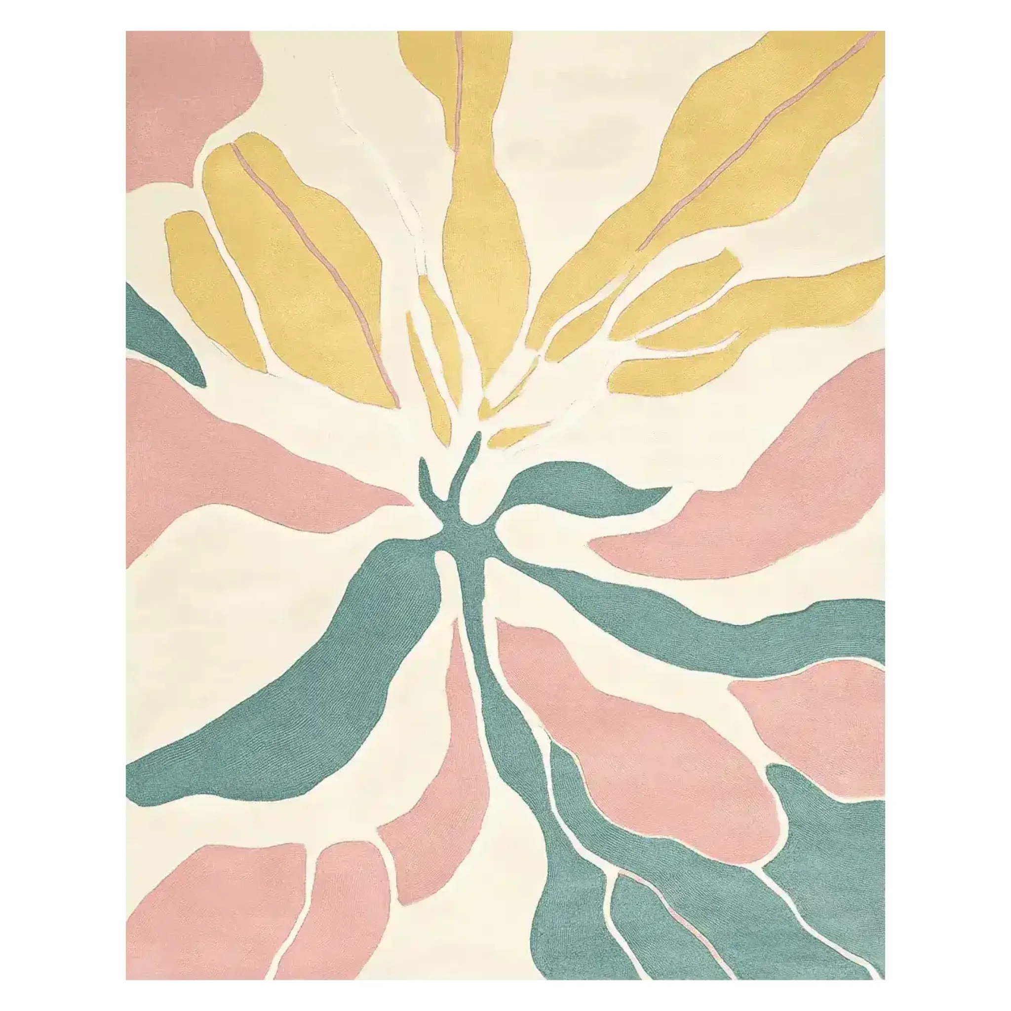 Tufted Pastel Terrain Hand Tufted Rug