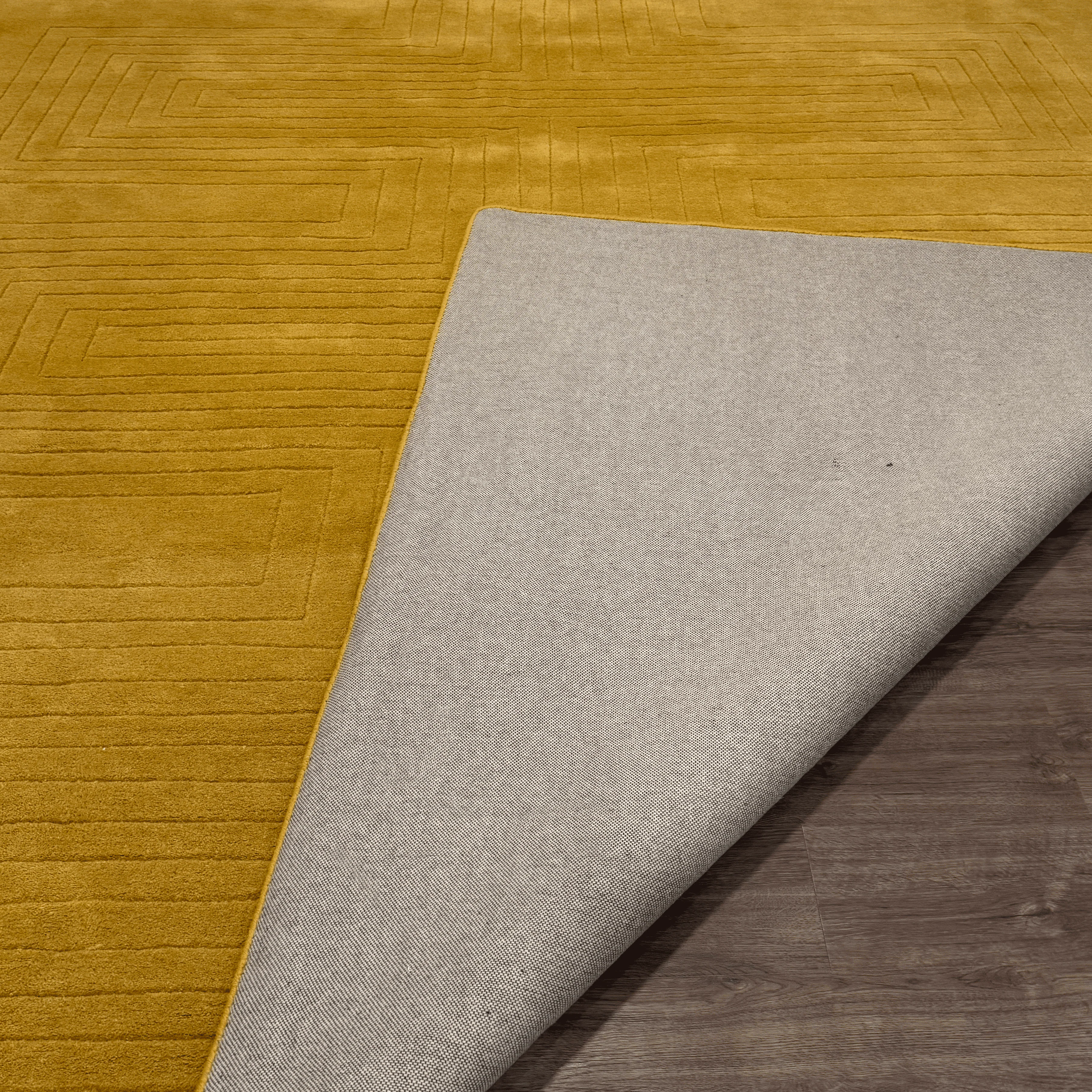Turmeric Artic Geo Modern Hand Tufted Wool Rug - Image 7