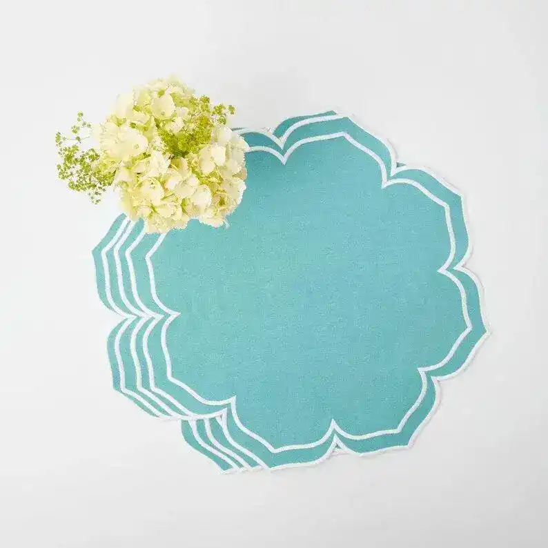 Turquoise Blossom Placemats - Image 4