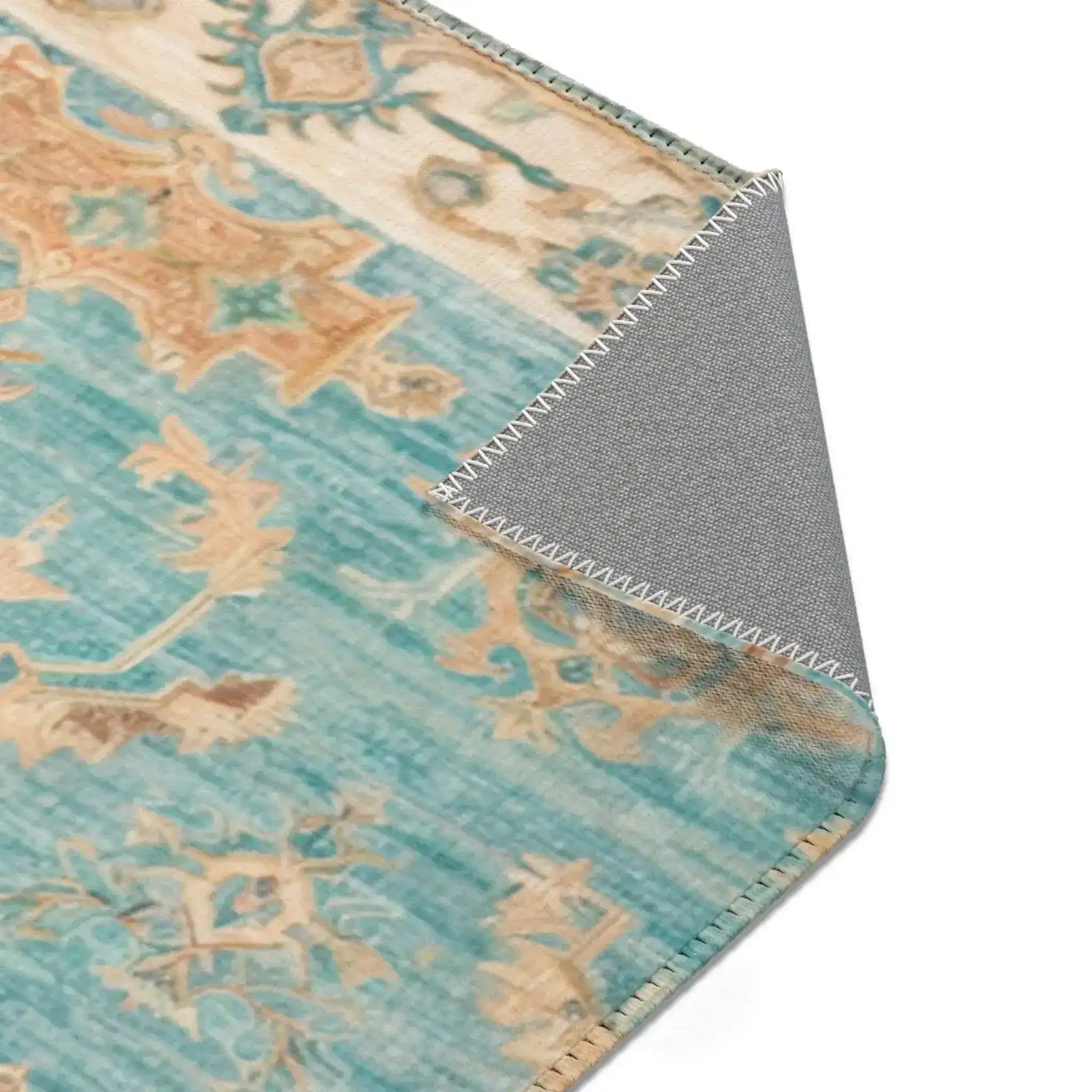 Turquoise Dream Boho Accent Rug - Image 5