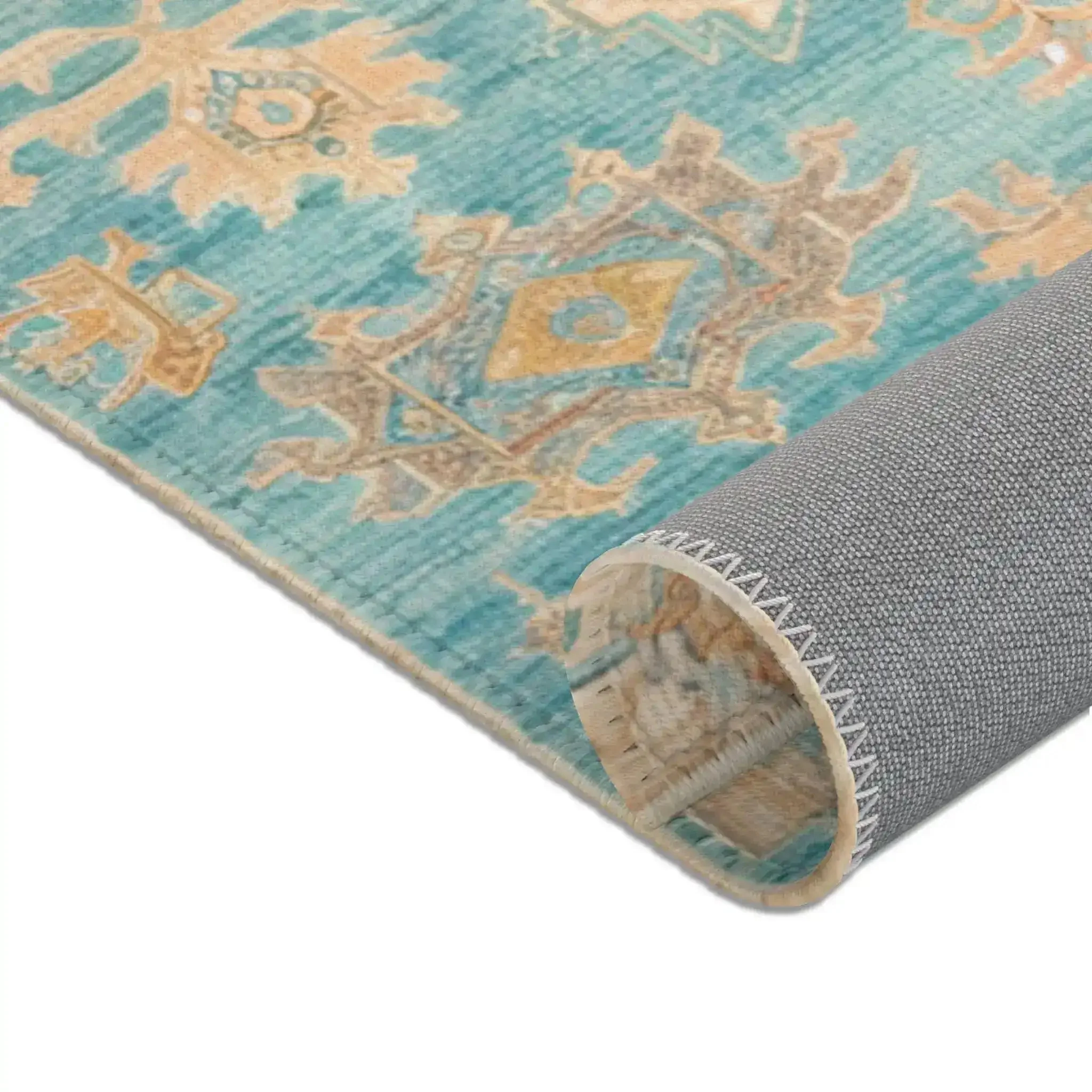 Turquoise Dream Boho Accent Rug - Image 7