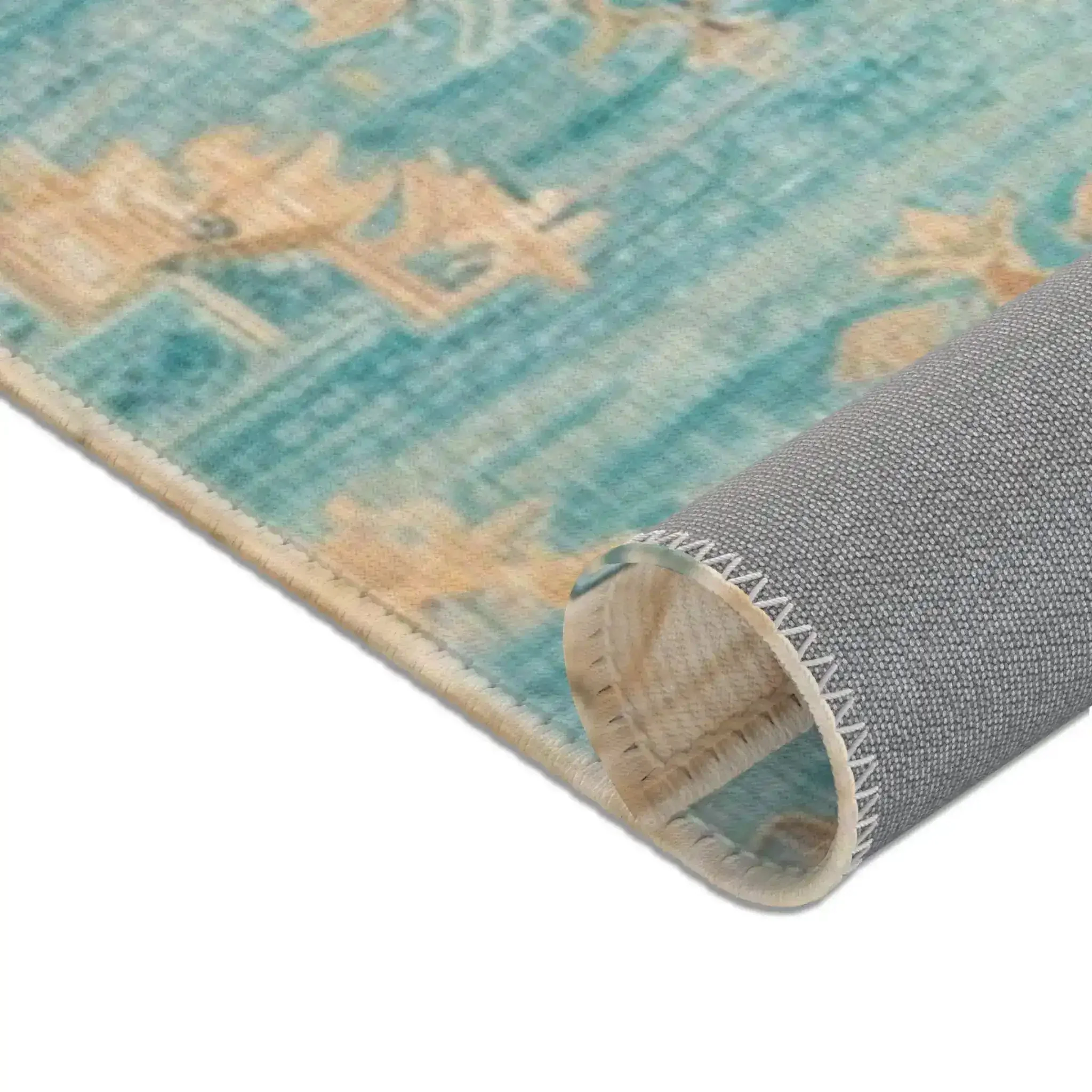 Turquoise Dream Boho Accent Rug - Image 9