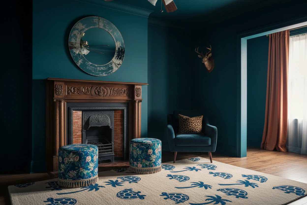 Turtle Palm Parade Hand Tufted Wool Rug - Image 3