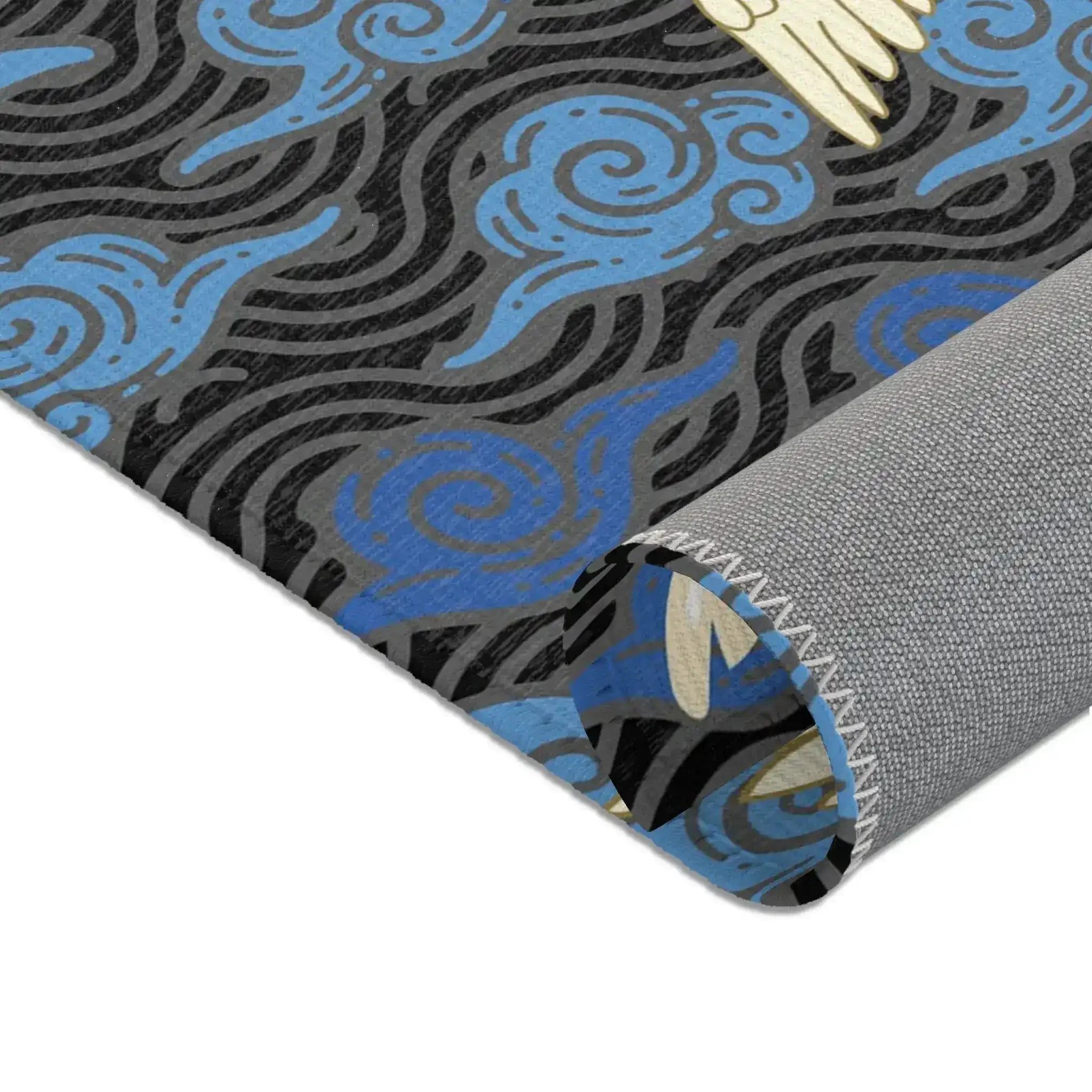 Twin Phoenixes in Midnight Clouds Accent Rug - Image 7