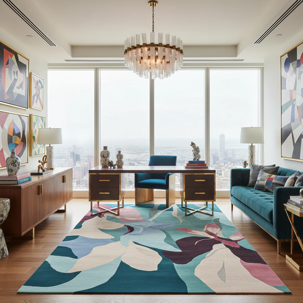 Twisted Blossom Field Hand Tufted Rug - Image 2